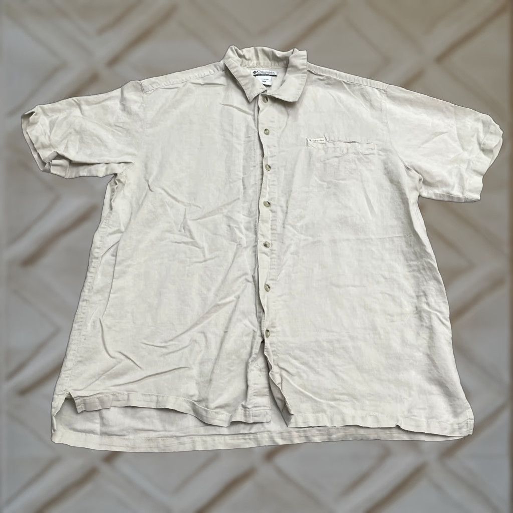 Vintage Columbia Shirt Mens 2XL Gray Short Sleeve Button-Down Pocket Casual Size US XXL / EU 58 / 5 - 1 Thumbnail