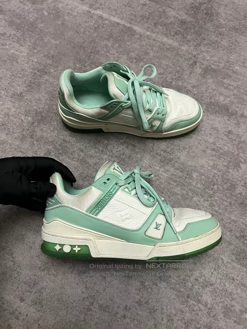 Louis Vuitton Mint green trainer shoes