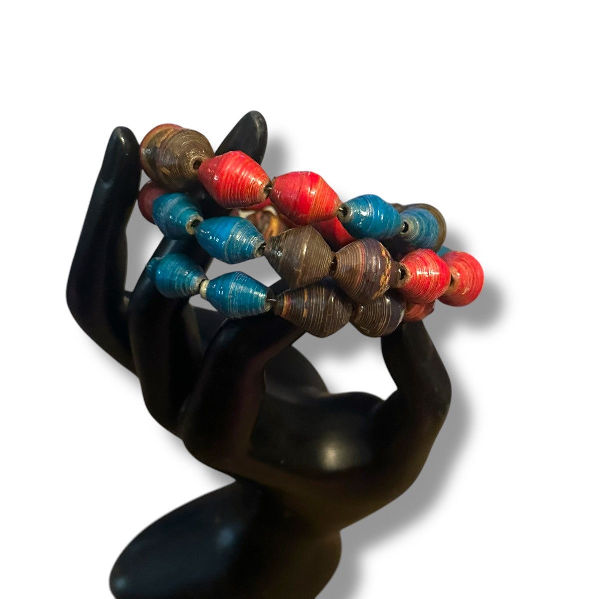 Other Multicolor paper bead coil wrap bracelet Size ONE SIZE - 2 Thumbnail