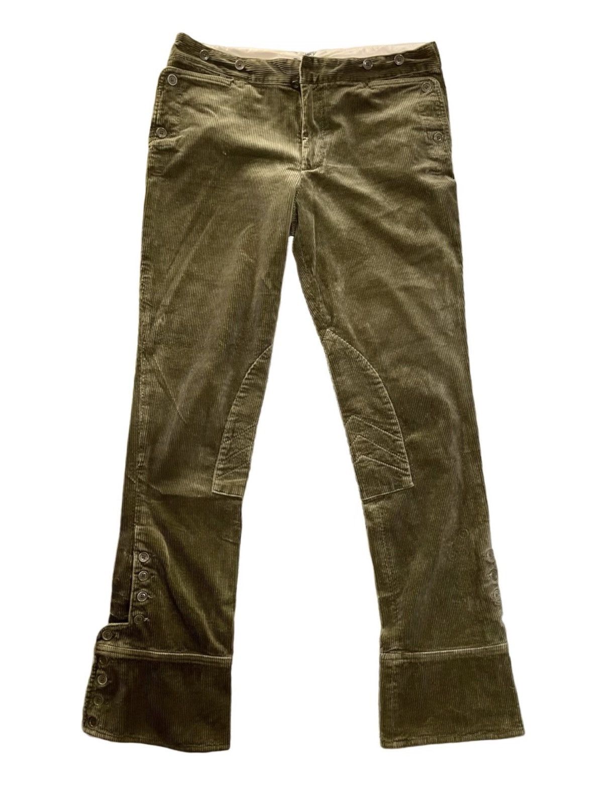 Ralph Lauren Ralph Lauren Olive Green Corduroy Trousers K24 Size US 36 / EU 52 - 1 Thumbnail