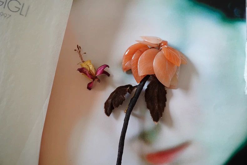 Kenzo KENZO Jade flower brooch Size ONE SIZE - 3 Thumbnail