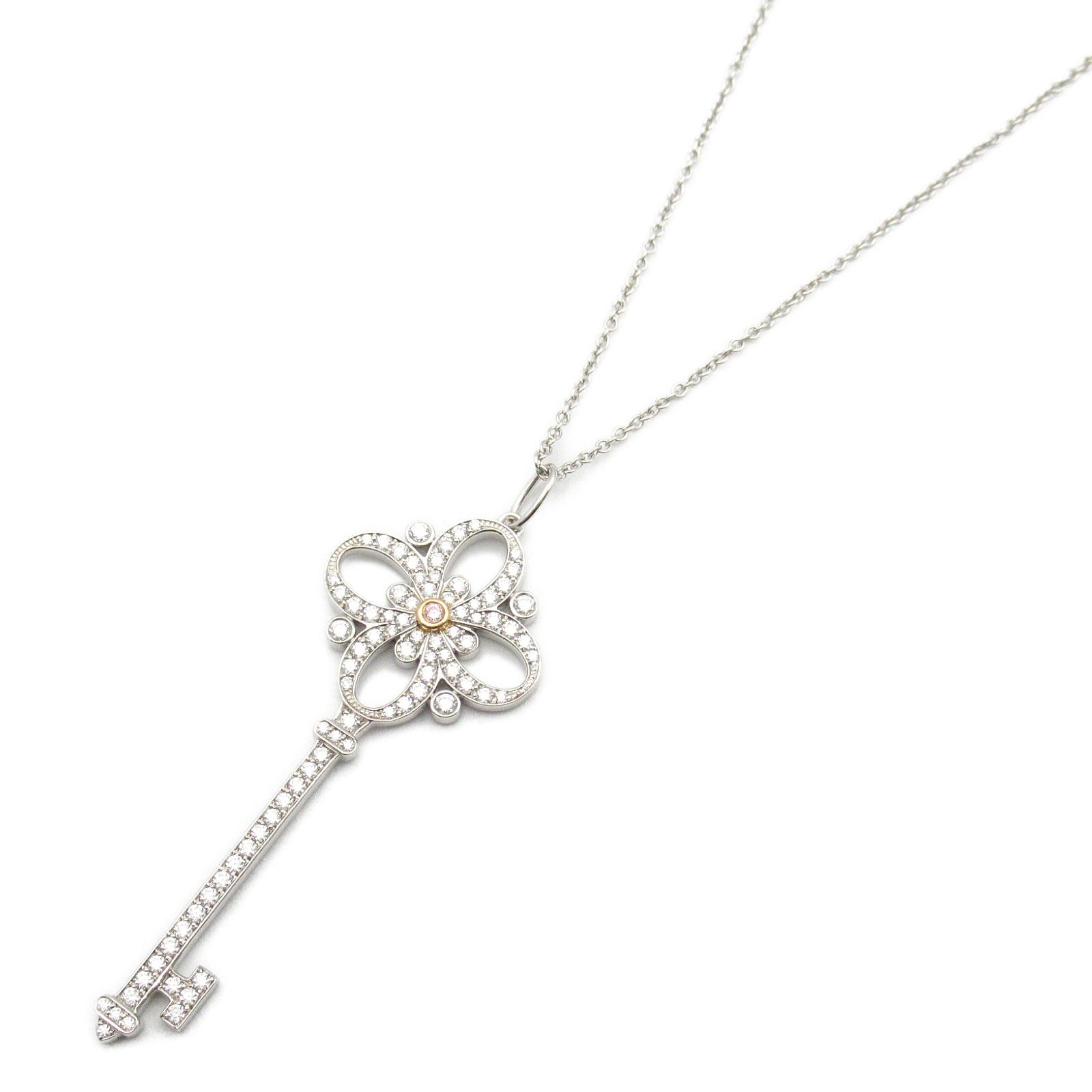 Tiffany & Co. Tiffany Co Diamond Victoria Quay Pink Necklace Pt950 Platinum K18Wg (White Gold) Clear Size ONE SIZE - 1 Thumbnail