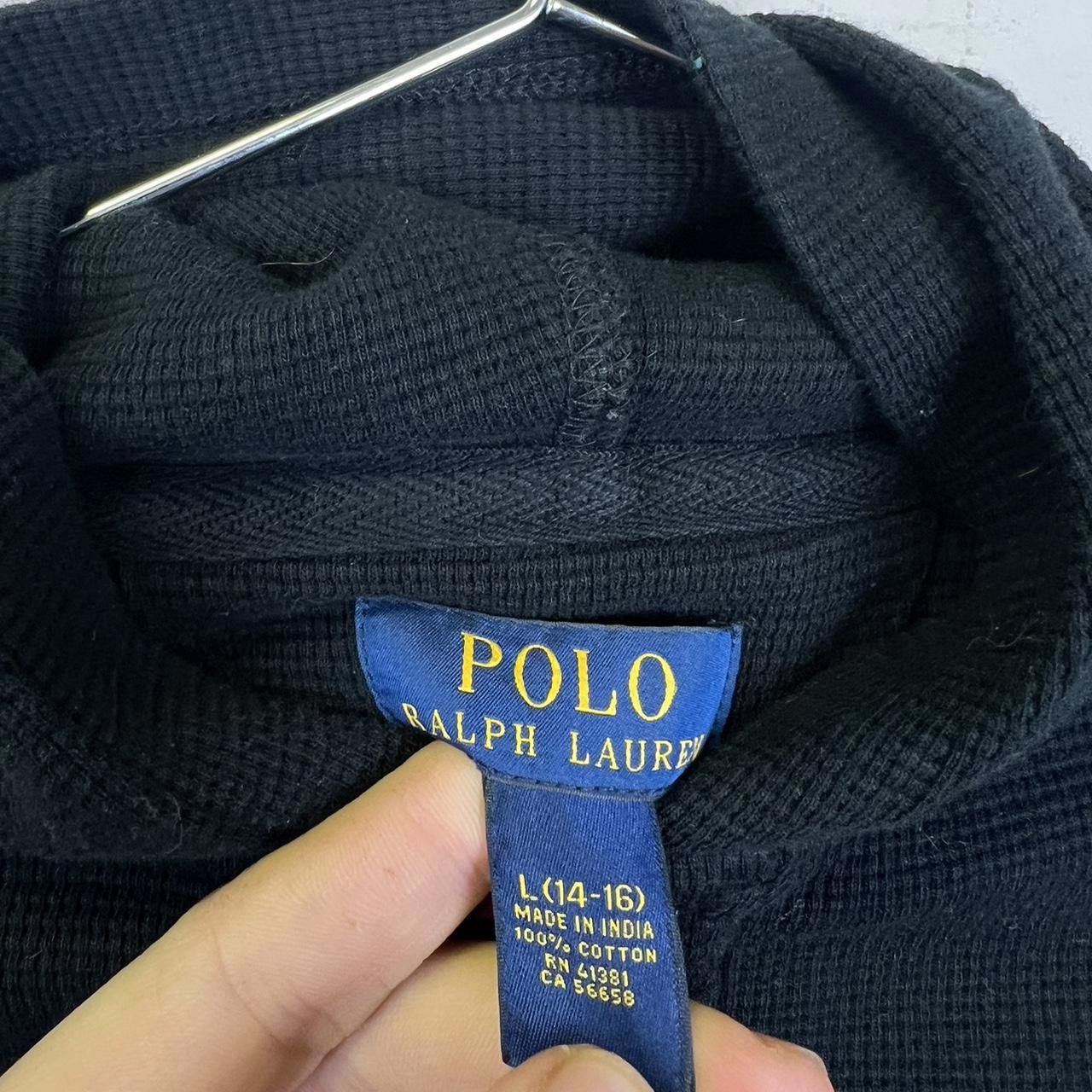 Polo Ralph Lauren Polo Ralph Lauren Black Hoodie Shirt - Size L (14-16) Size XL / US 12-14 / IT 48-50 - 3 Thumbnail