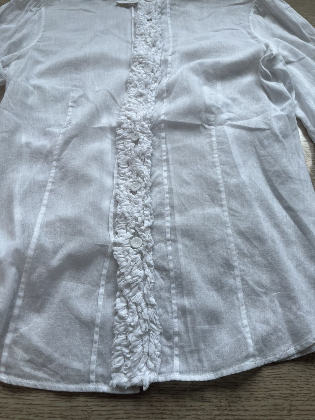 Jean Paul Gaultier 36 jean paul gaultier frill puff sleeve madarine blouse Size XS / US 0-2 / IT 36-38 - 3 Thumbnail