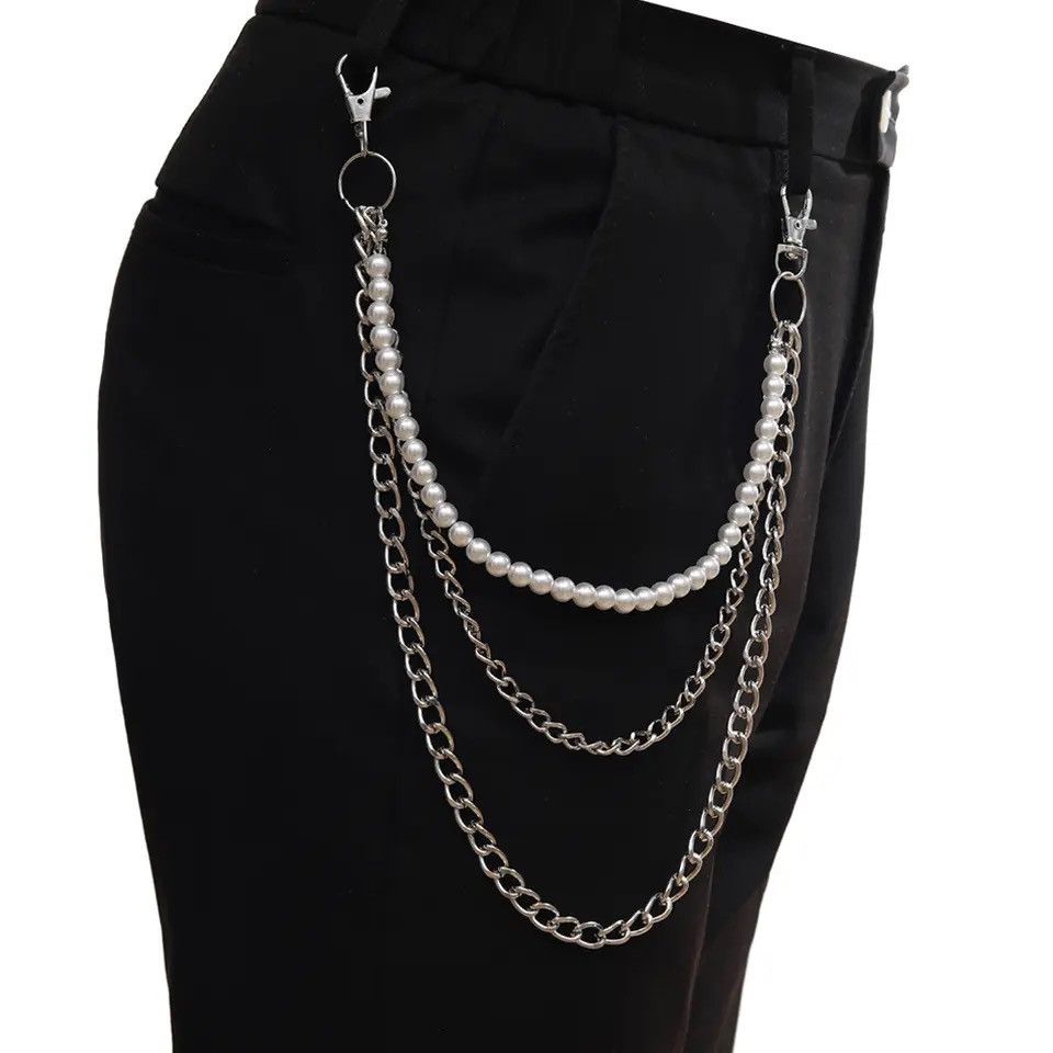 Jewelry Tassel Multi-chain Street Style Imitation Pearl Key Chains Size ONE SIZE - 1 Thumbnail