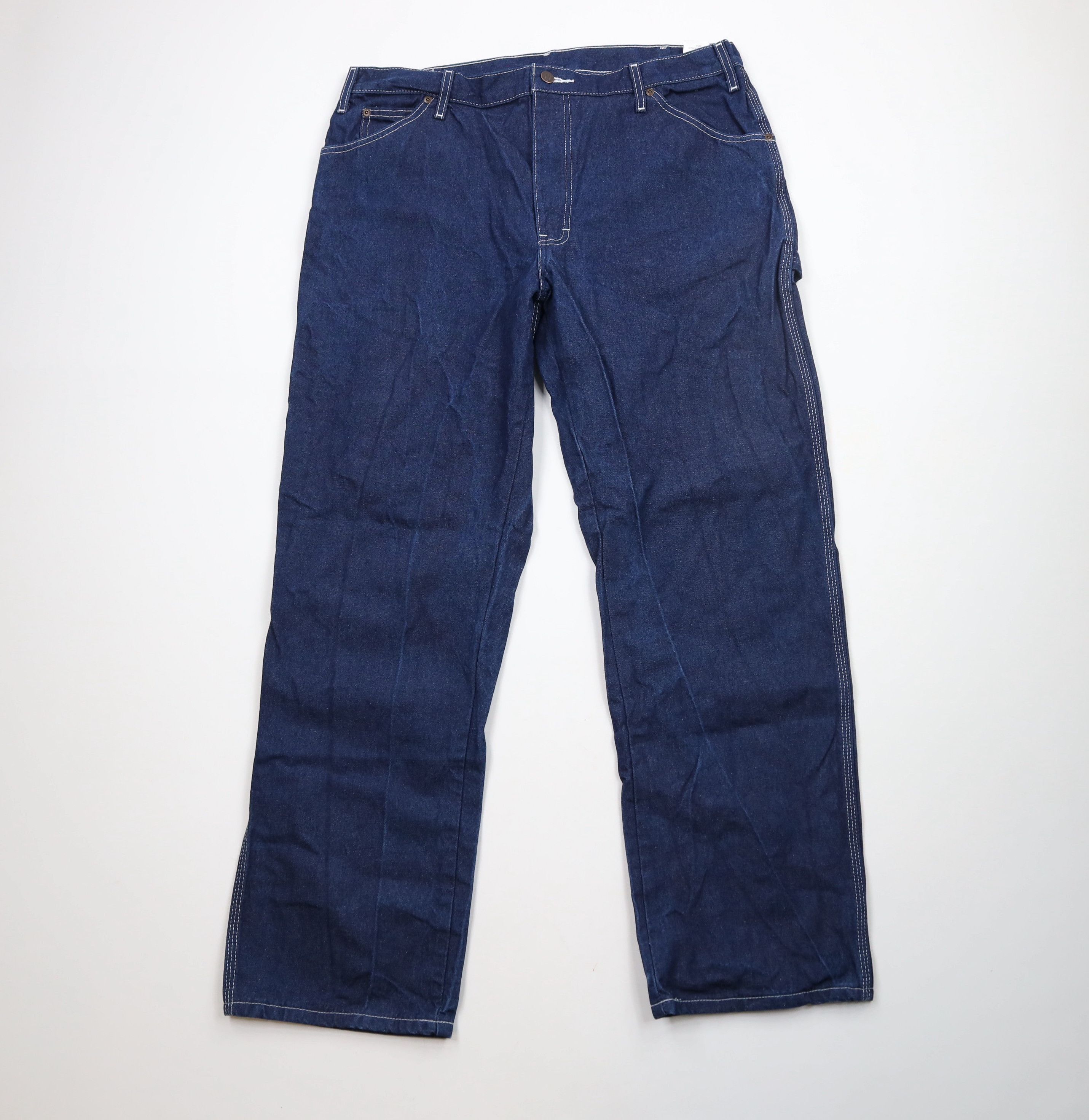 Dickies × Vintage Vintage Y2K Dickies Wide Leg Carpenter Denim Jeans Blue Size US 38 / EU 54 - 1 Thumbnail