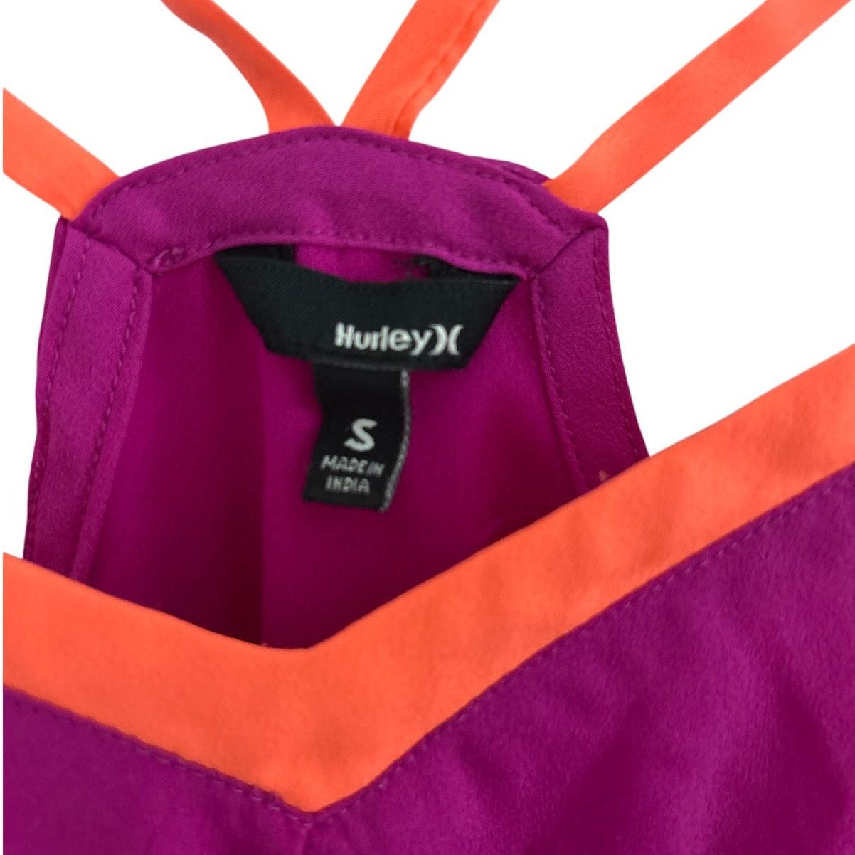 Hurley Hurley Strappy Tank Top Racer Back Small Purple Neon Orange Size S / US 4 / IT 40 - 2 Thumbnail