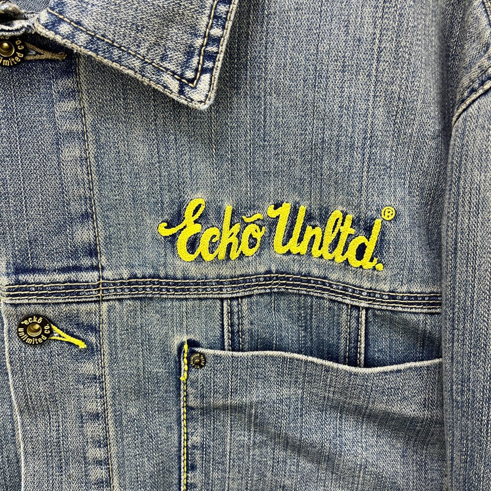 Ecko Unltd. Vintage Ecko Unltd Y2K Denim Chore Jacket XL Hip Hop Baggy Size US XL / EU 56 / 4 - 3 Thumbnail