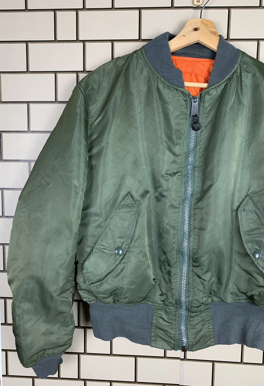 Alpha Industries × Vintage Vintage Military Alpha MA-1 Flyer Bomber Jacket Size US L / EU 52-54 / 3 - 5 Thumbnail