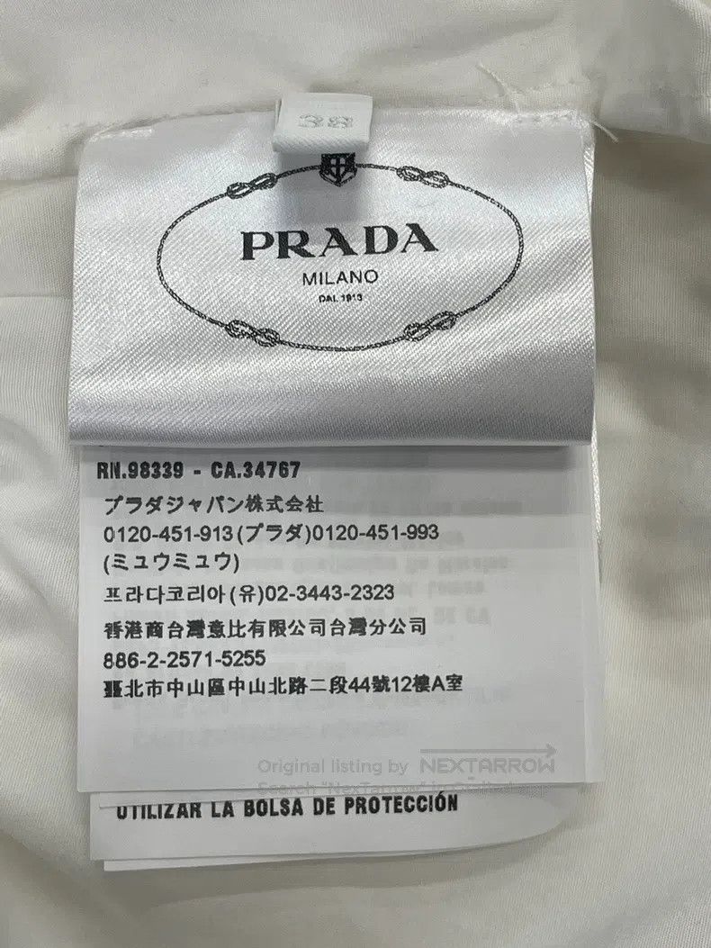 Prada Prada White letter logo short long-sleeved shirt Size XS / US 0-2 / IT 36-38 - 5 Thumbnail