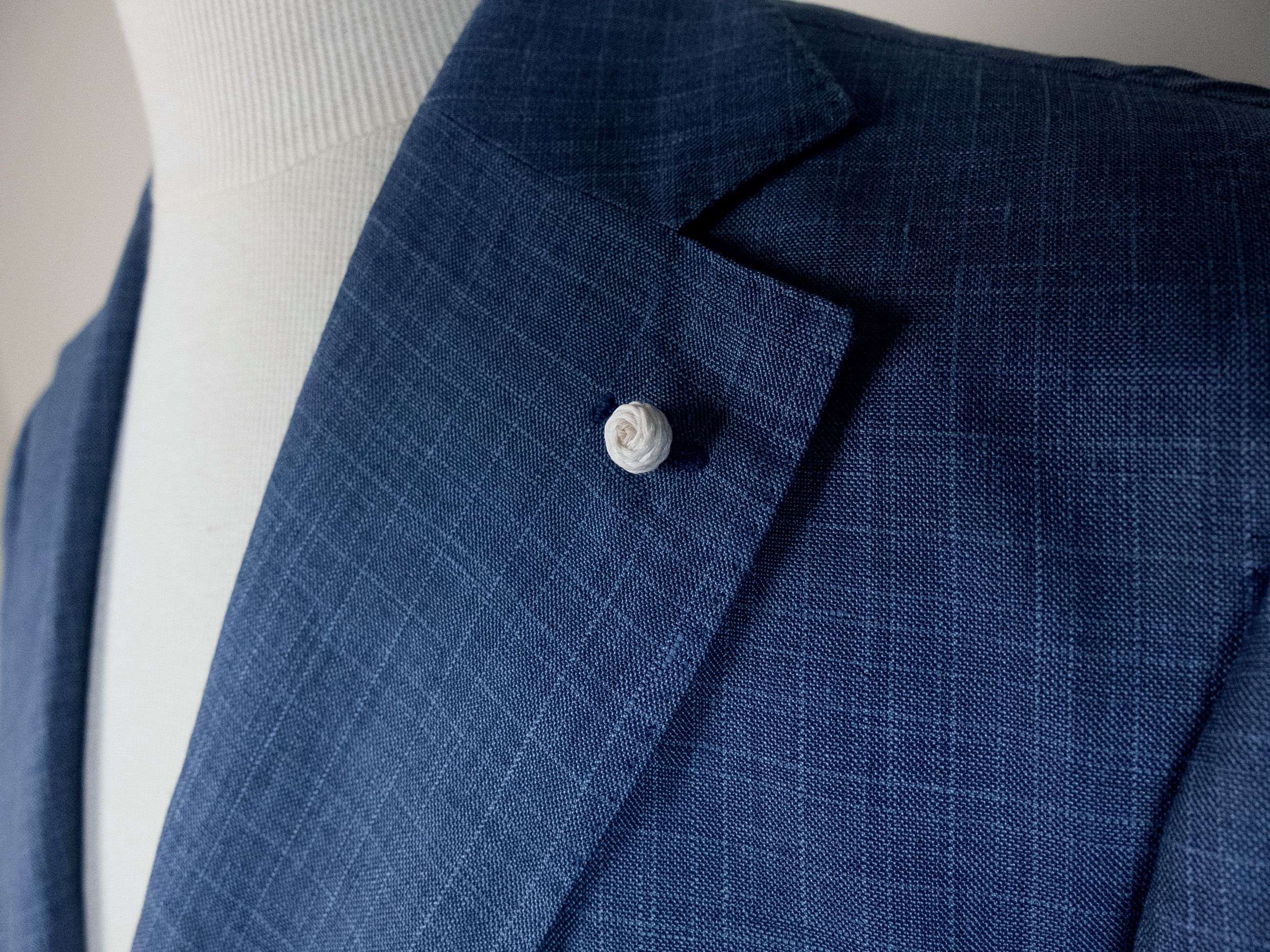 Luigi Bianchi LUIGI BIANCHI SARTORIA blue linen wool silk sportcoat 44 Size 44R - 2 Thumbnail