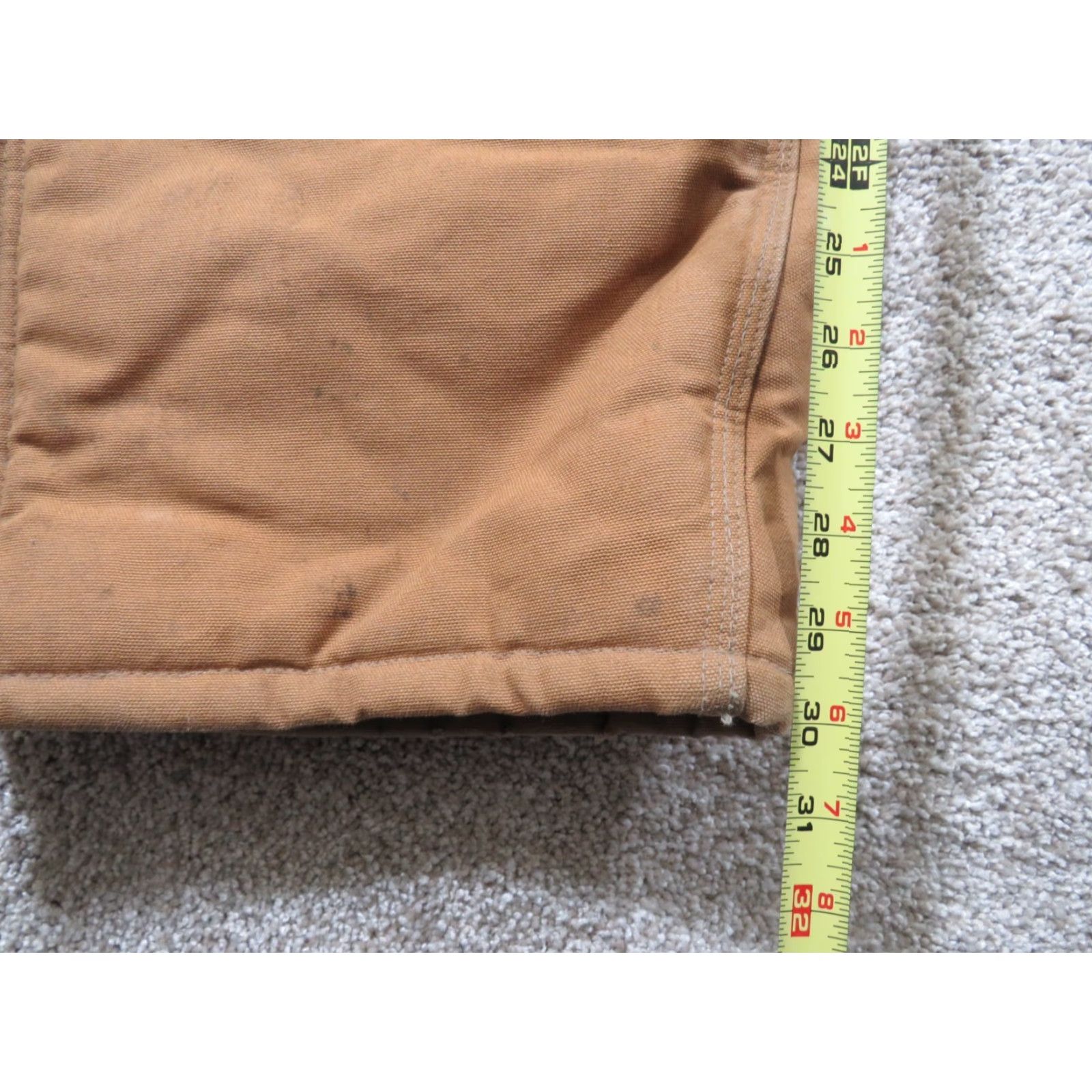 Carhartt VINTAGE Carhartt Overalls Bib Canvas Duck Quilted Insulated 50X30 Brown Logo 5-Pocket Workwear Mens Size US 34 / EU 50 - 5 Thumbnail