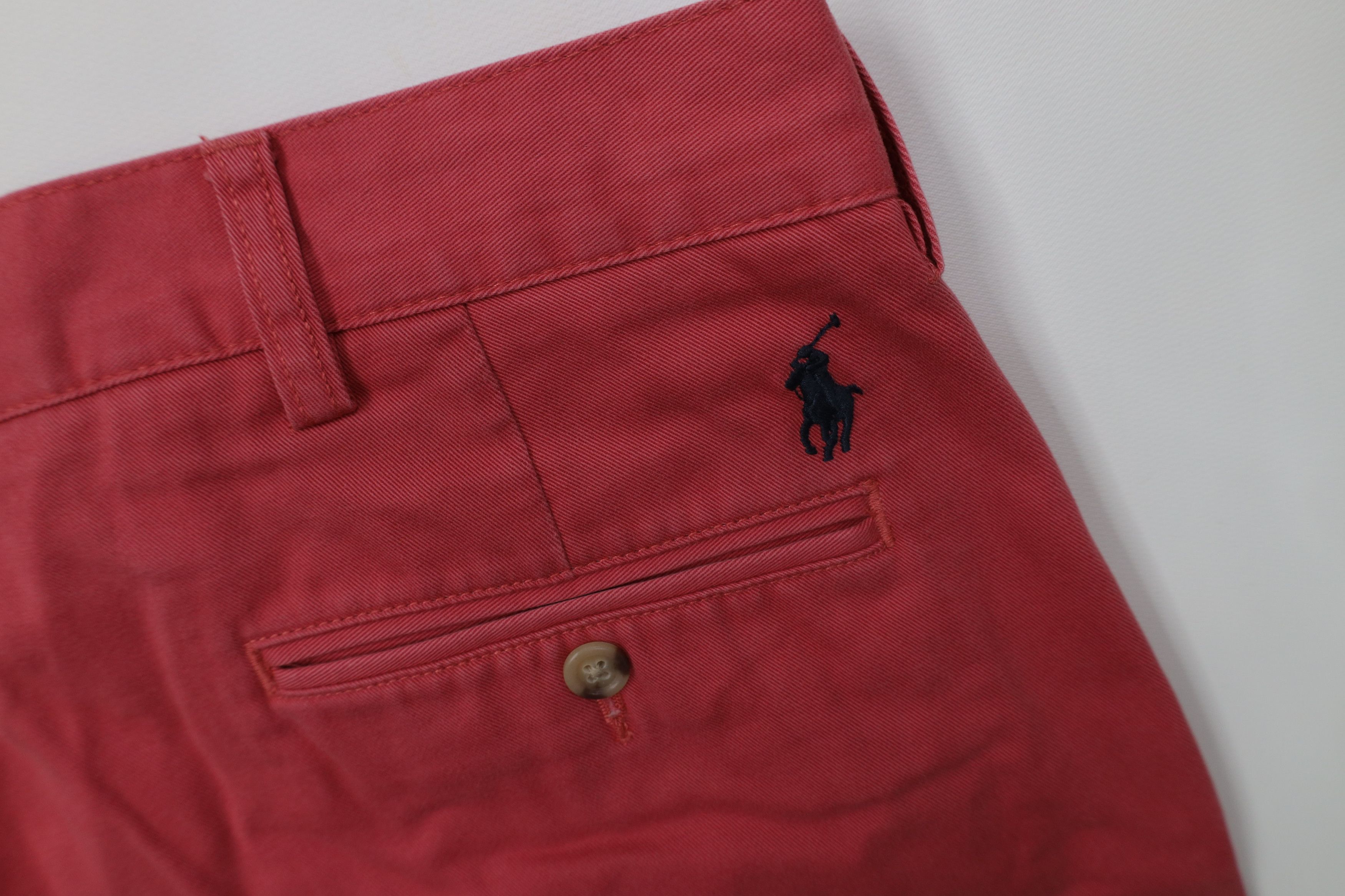 Ralph Lauren Vintage 90s Ralph Lauren Above Knee Chino Shorts Pink Cotton Size US 36 / EU 52 - 13 Thumbnail
