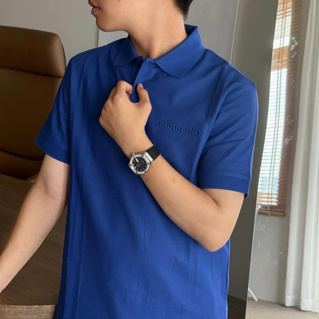 Burberry BURBERRY Hartford dark ocean blue polo shirt XL q Size US XL / EU 56 / 4 - 2 Thumbnail
