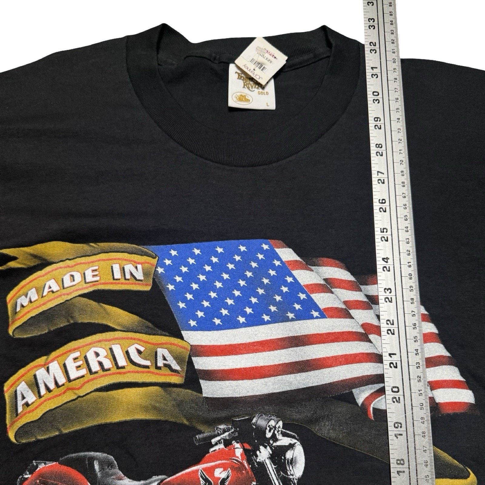 Vintage Vintage 90s Made In America Biker Graphic T Shirt Mens L Size US L / EU 52-54 / 3 - 5 Thumbnail