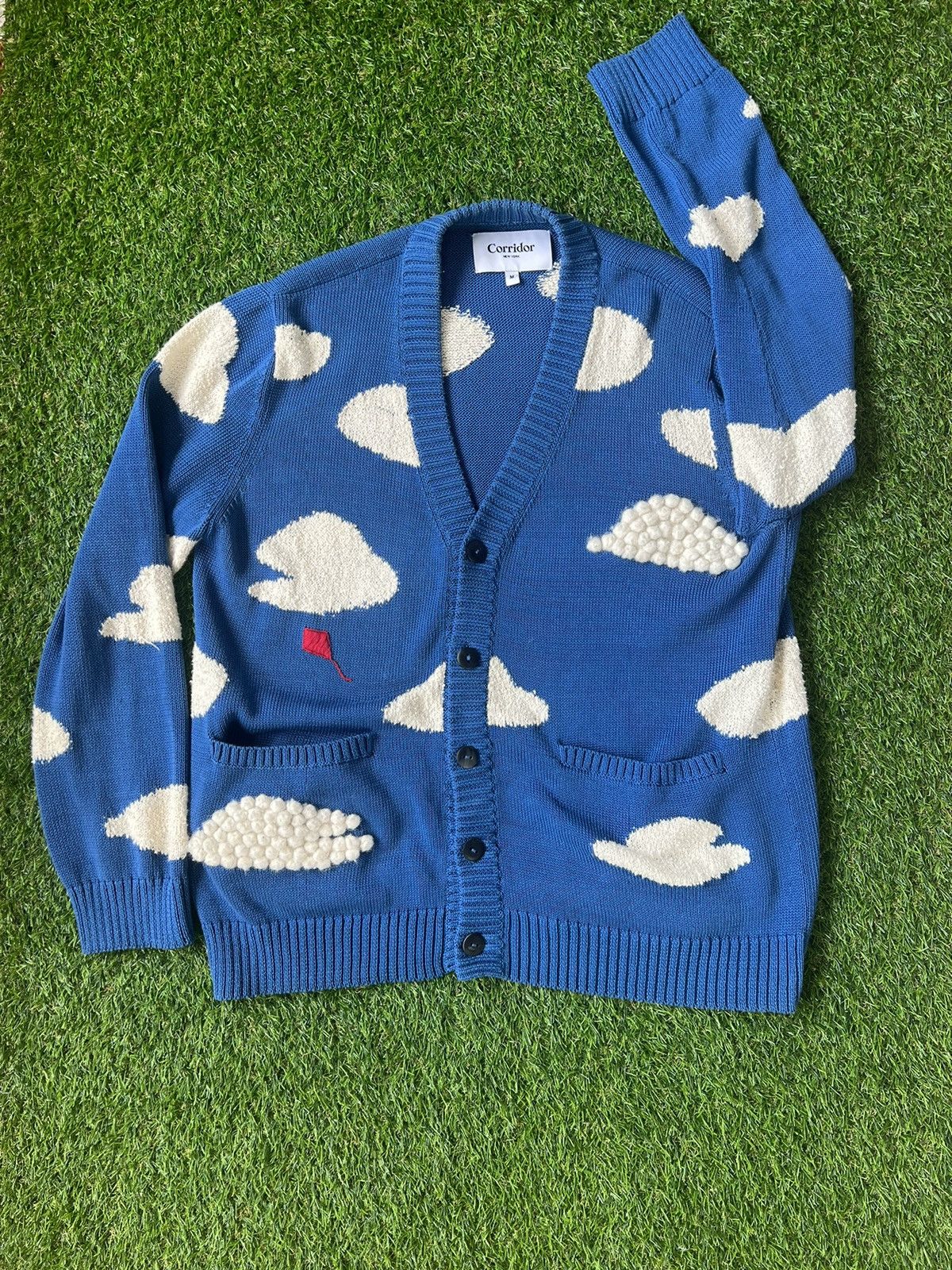 image of Corridor Nyc “Prospect Park” Cloud Cardigan in Blue, Men's (Size Medium)