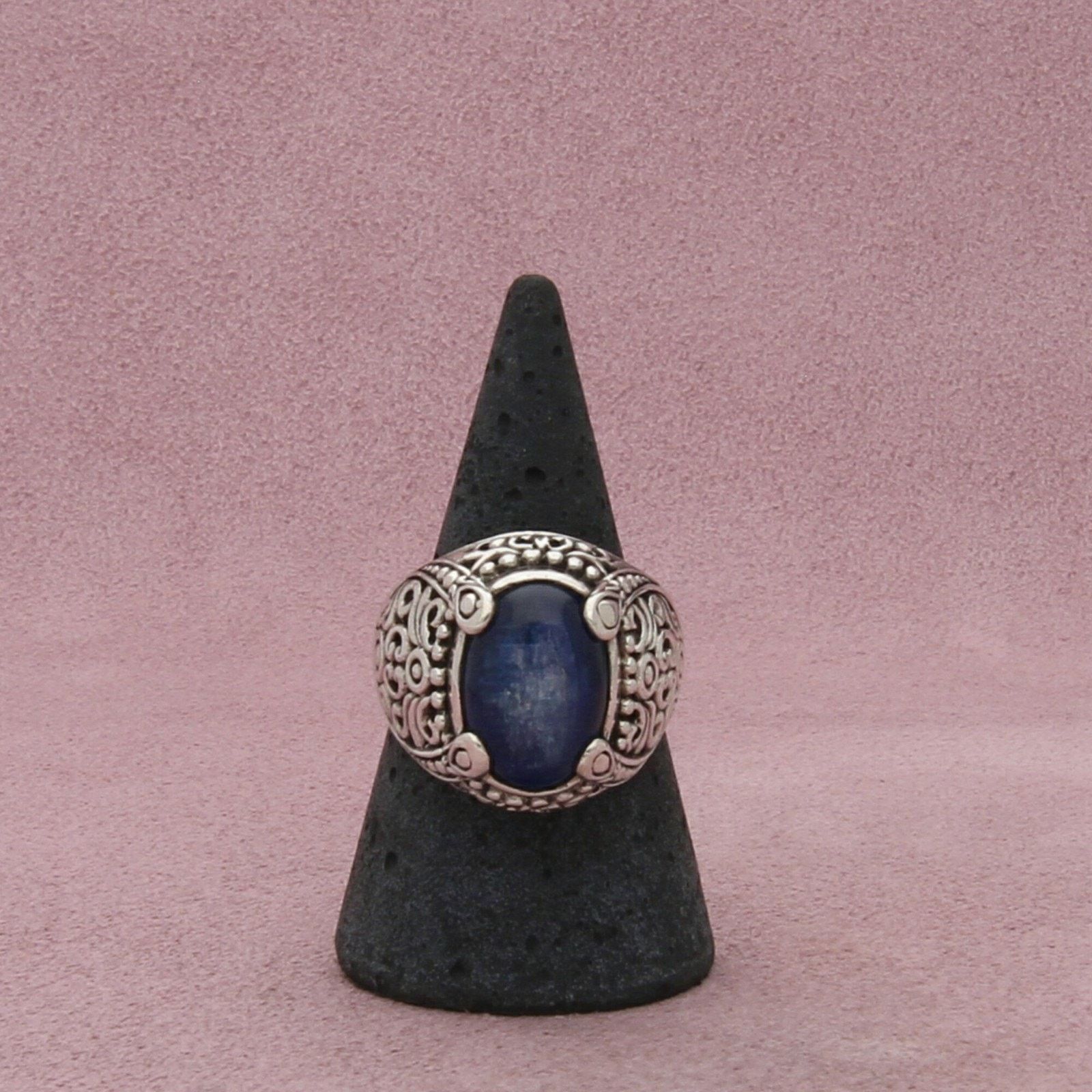 Sterling Silver sterling silver beaded scroll kyanite cabochon ring size 9 Size ONE SIZE - 3 Thumbnail