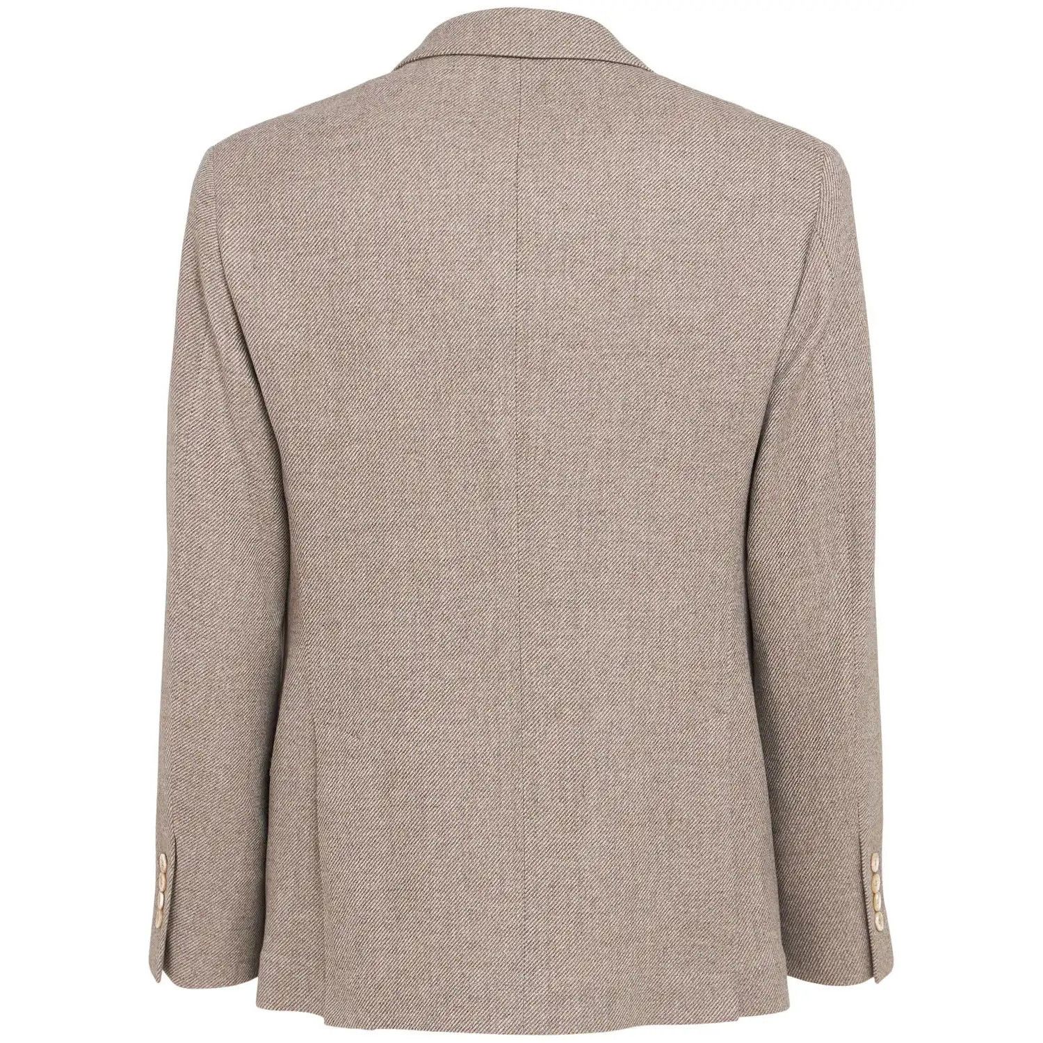 Brunello Cucinelli BRUNELLO CUCINELLI Brown Wool/Cashmere Blazer New & Authenti Size US XL / EU 56 / 4 - 2 Thumbnail