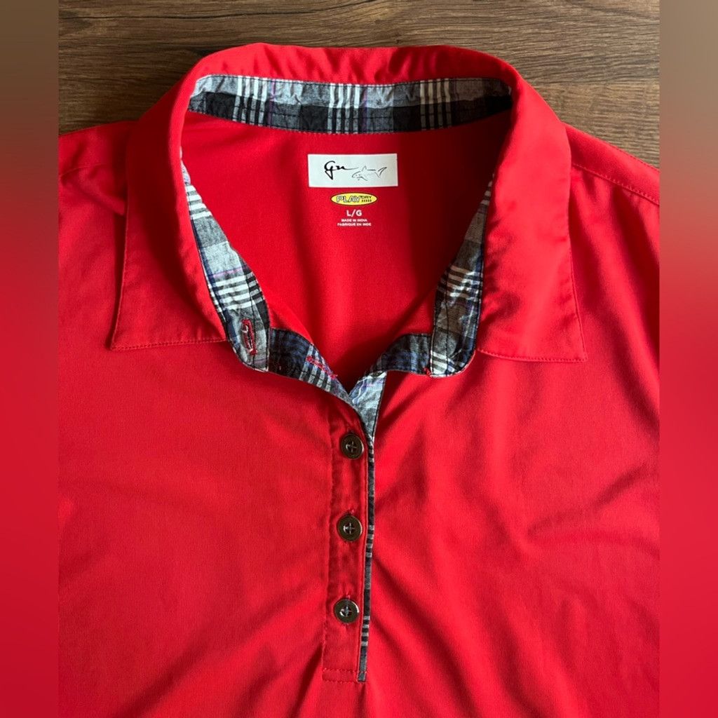 Greg Norman Greg Norman Short Sleeve PLAY Dry Red Polo – Size L ⛳ Size L / US 10 / IT 46 - 2 Thumbnail