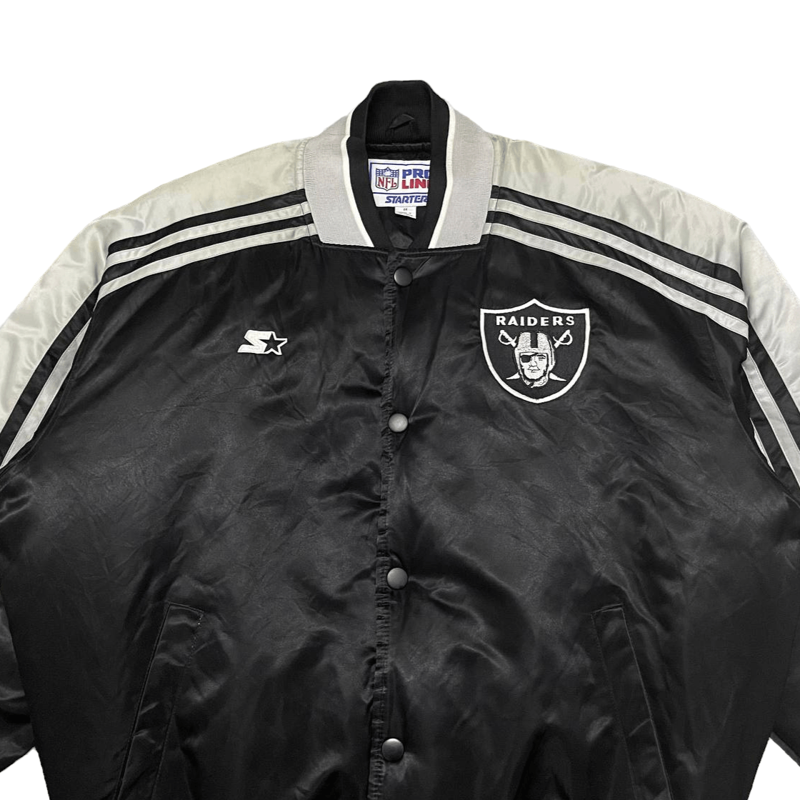 Vintage Starter Oakland Riders NFL Team Puffer Bomber Jacket
