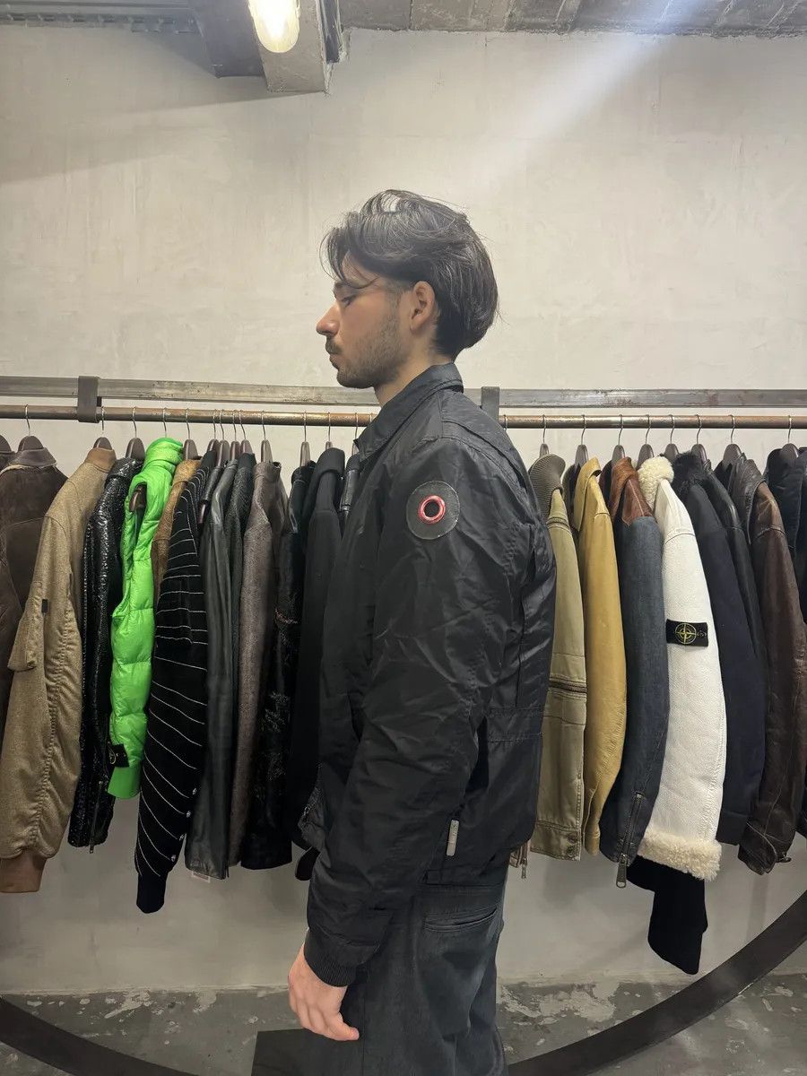 Armani 2000s Armani Black Nylon Bomber Jacket Size US L / EU 52-54 / 3 - 3 Thumbnail