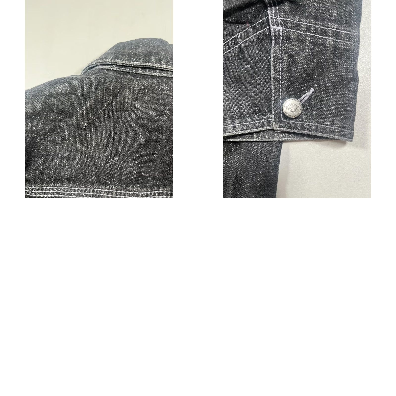 Denime Base Allusion Jacket Mens Medium Gray Denim Military Workwear Casual Button Size US M / EU 48-50 / 2 - 8 Thumbnail