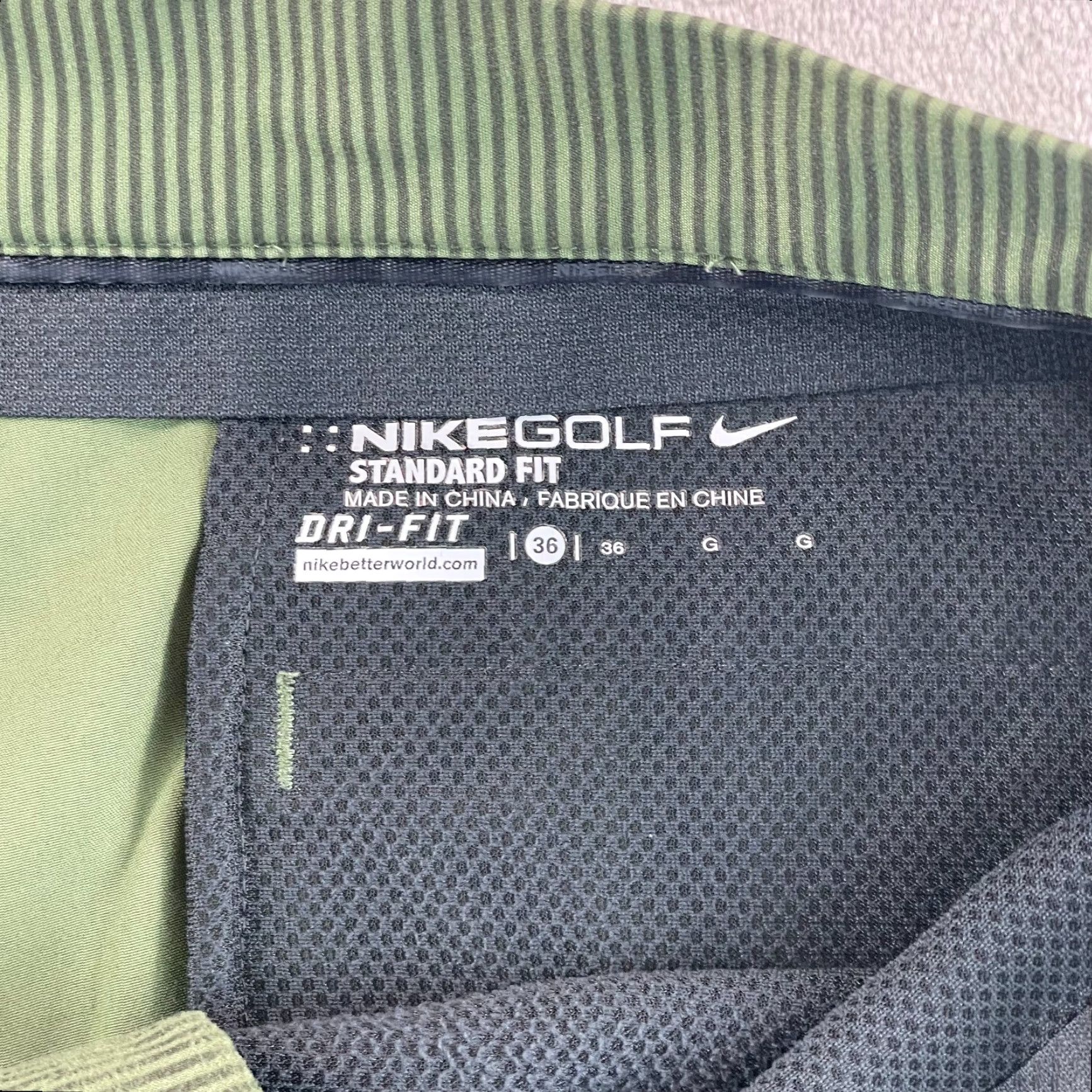 Nike Nike Golf Shorts Mens 36 Green Striped Performance Wicking Dri Fit NWOT Size US 36 / EU 52 - 2 Thumbnail