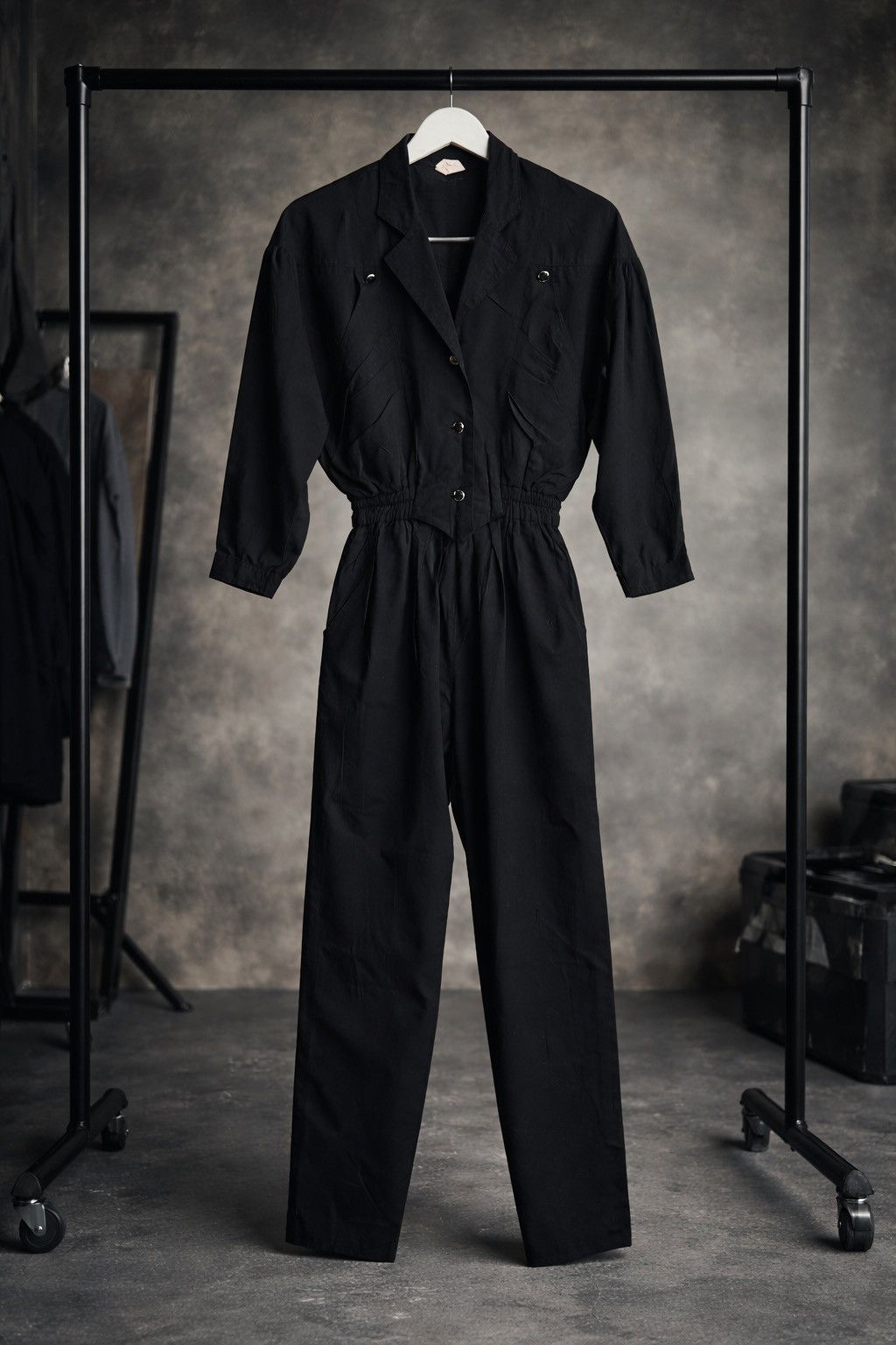 Vintage Vintage 1980s French Jumpsuit Marytime – Elastic Waist Size S / US 4 / IT 40 - 2 Thumbnail