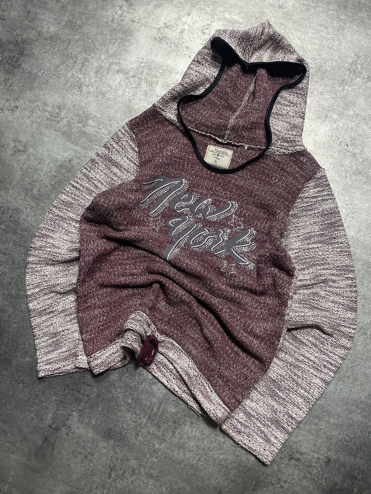 Vintage 🔥Offers🔥Vintage Y2K New York USA Hoodie Spellout Shiny Rare Size S / US 4 / IT 40 - 3 Thumbnail