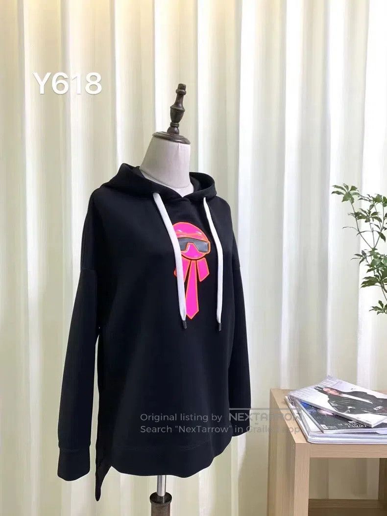 Fendi Fendi La Fayette Embroidered Logo Hooded Sweatshirt Size 4XL / US 24-26 - 1 Thumbnail
