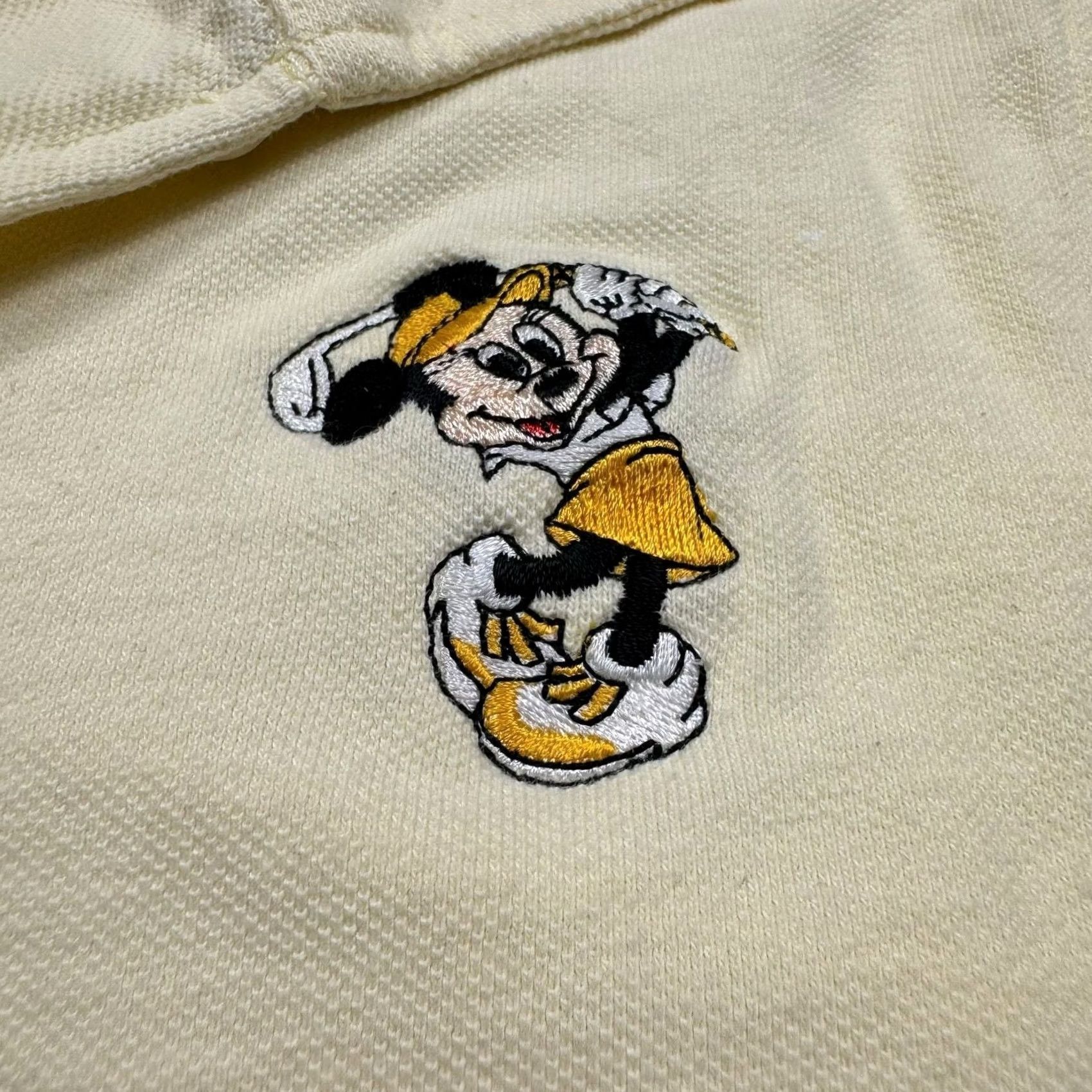 Disney VINTAGE Polo Women's Medium Minnie Mouse Embroidered Disney Short Sleeve Cream 90s Size 32" / US 10 / IT 46 - 5 Thumbnail