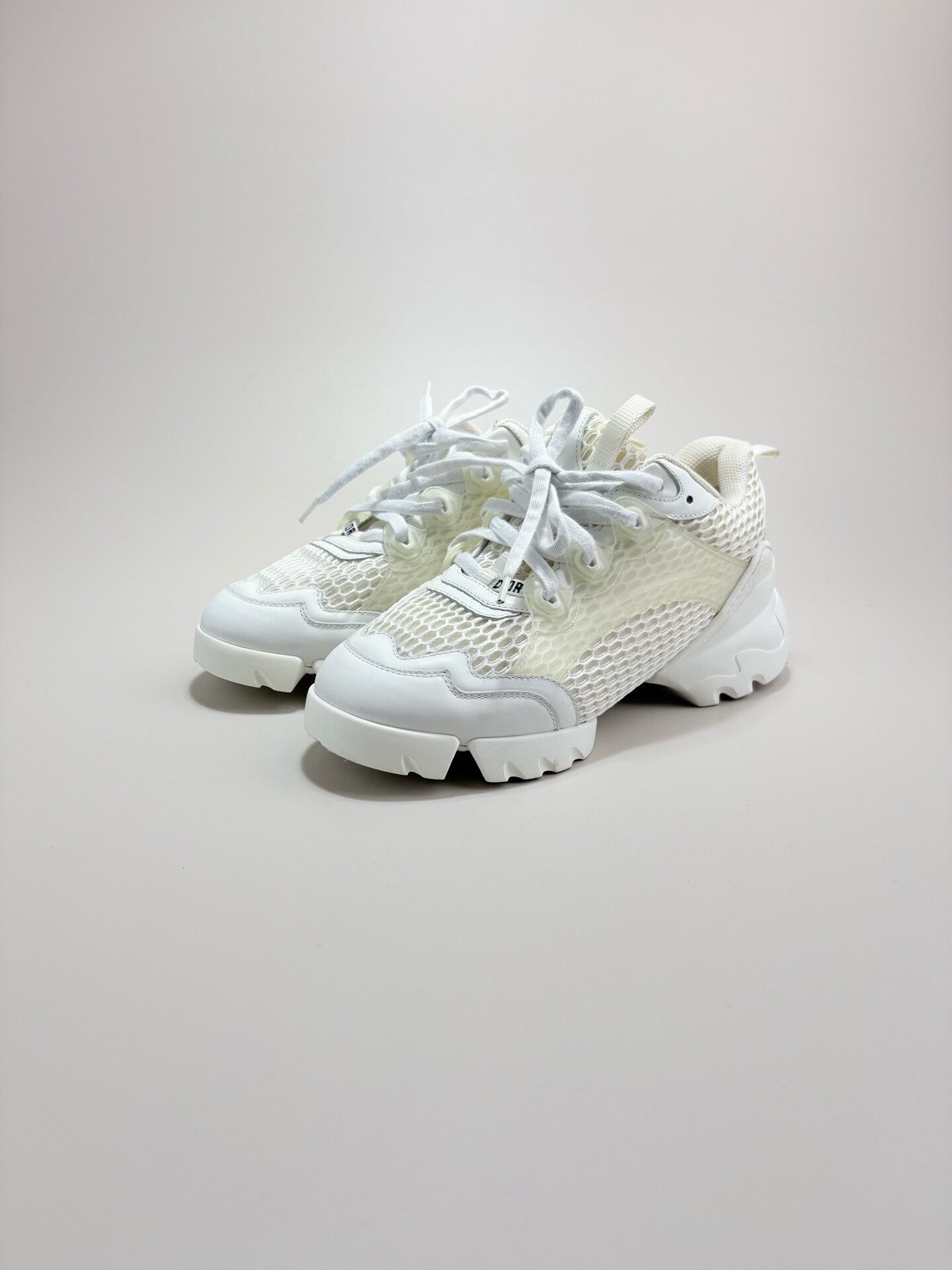 Dior DIOR White Mesh Chunky Sneakers Size US 7 / IT 37 - 1 Thumbnail