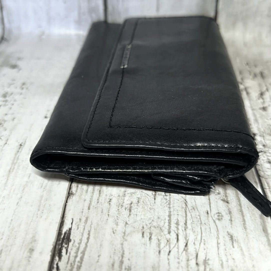 Fossil FOSSIL Leather Bifold Wallet Snap Closure Women Small Black Multicolor Exterior Leather Exterior Color Wallet Style, W 7” H 4” Size ONE SIZE - 8 Thumbnail