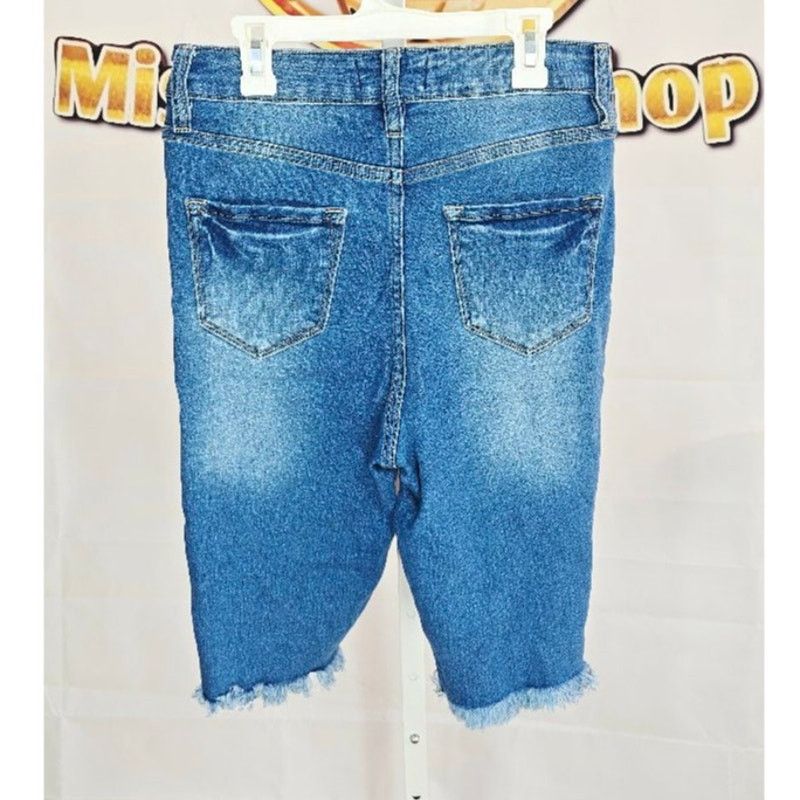 Other Fashion Nova Bermuda Distressed Denim Jean Shorts Size 9 Size 29" - 2 Thumbnail