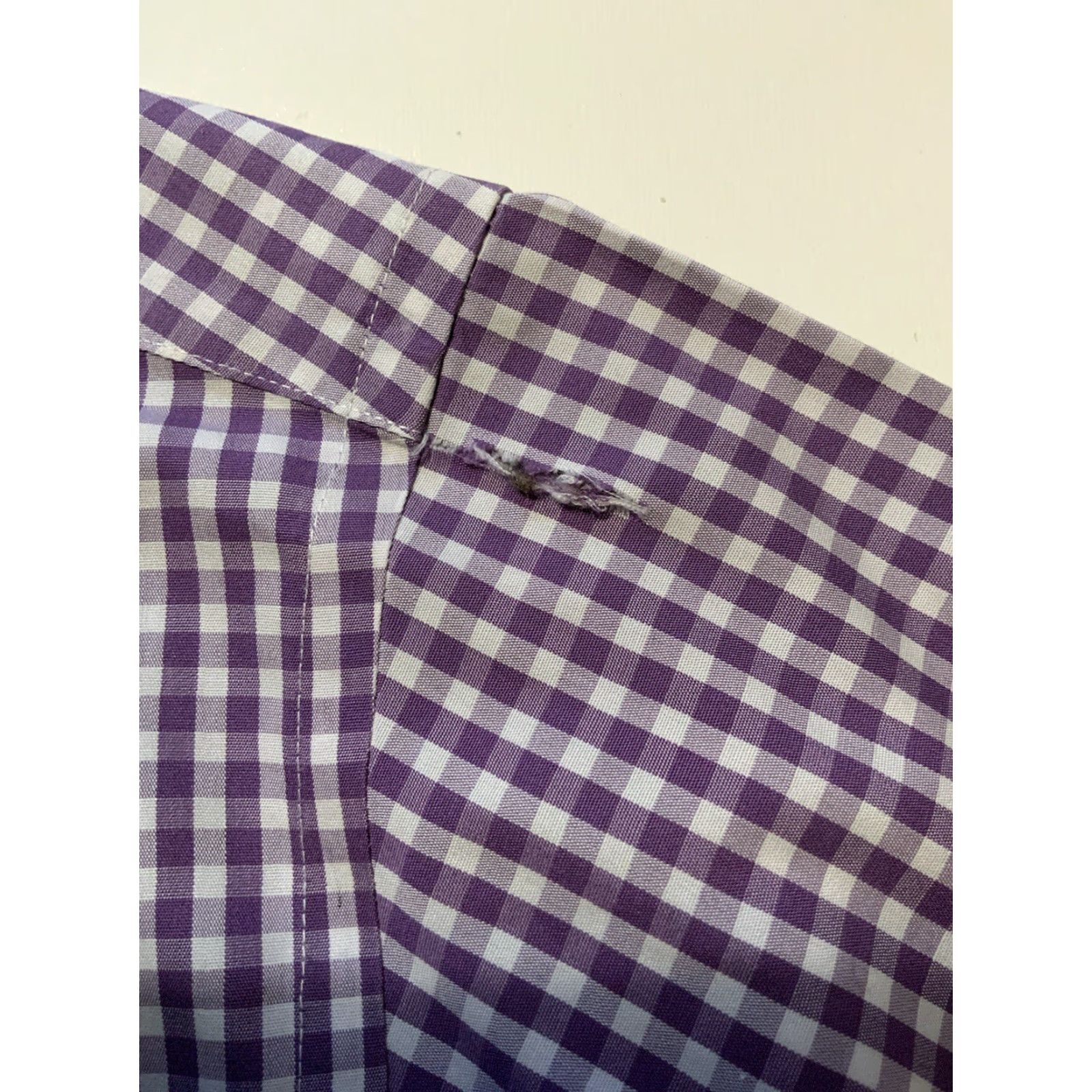 Brooks Brothers VINTAGE Brooks Brothers Polo Shirt The Original 346 Purple White Non Iron Button Front Dress Shirt M Mens Size US M / EU 48-50 / 2 - 5 Thumbnail