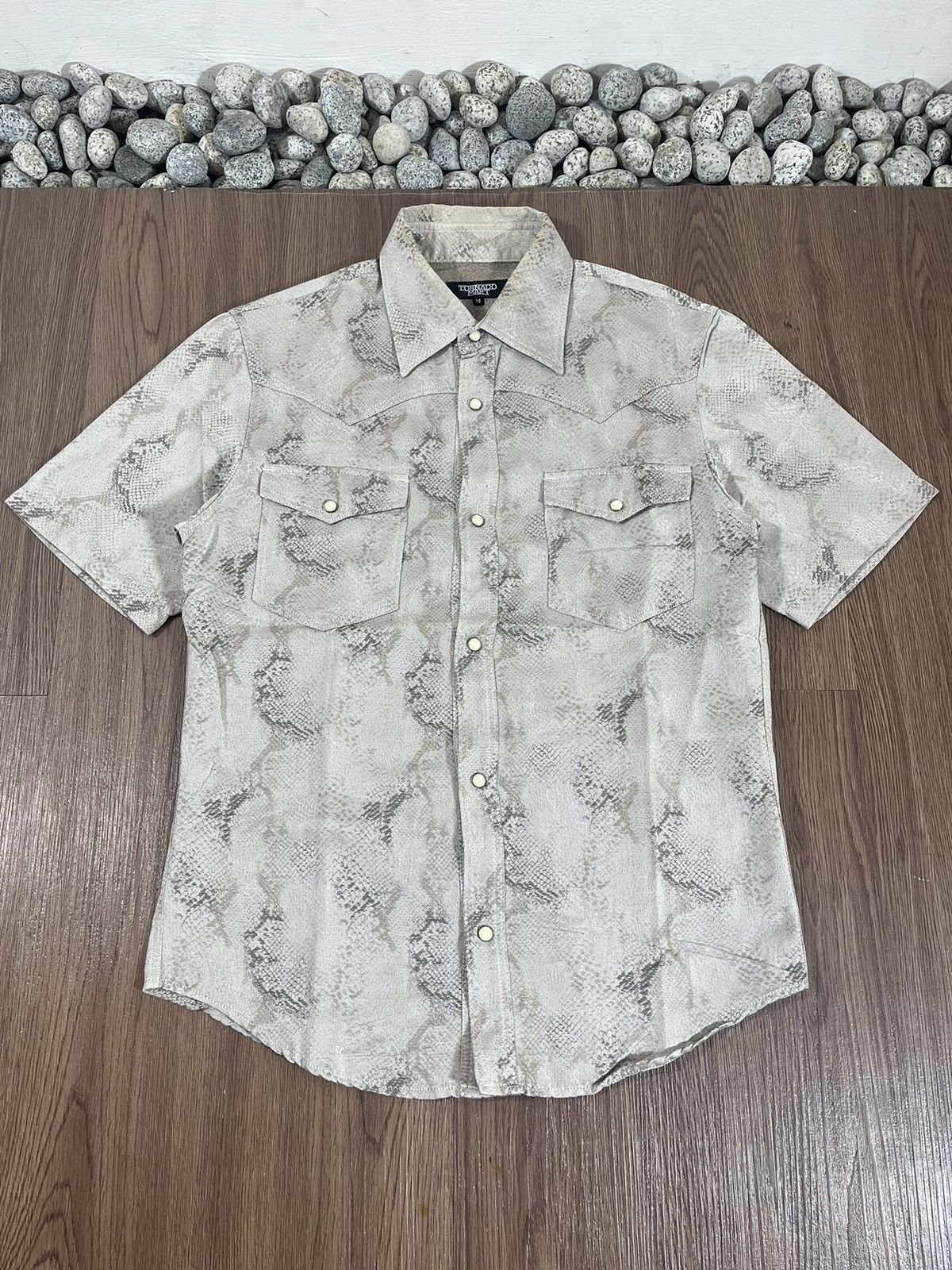 Tornado Mart Tornado Mart Snakeskin Western Shirt – Rare Japan Rock Y2K Size US S / EU 44-46 / 1 - 3 Thumbnail