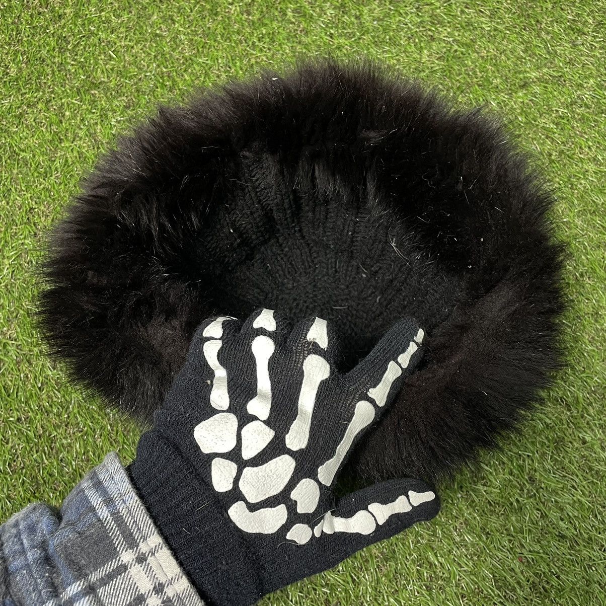Vintage Vintage Y2K Alt Skeleton Hand Fuzzy Beanie Ushanka Indie OS Size ONE SIZE - 3 Thumbnail