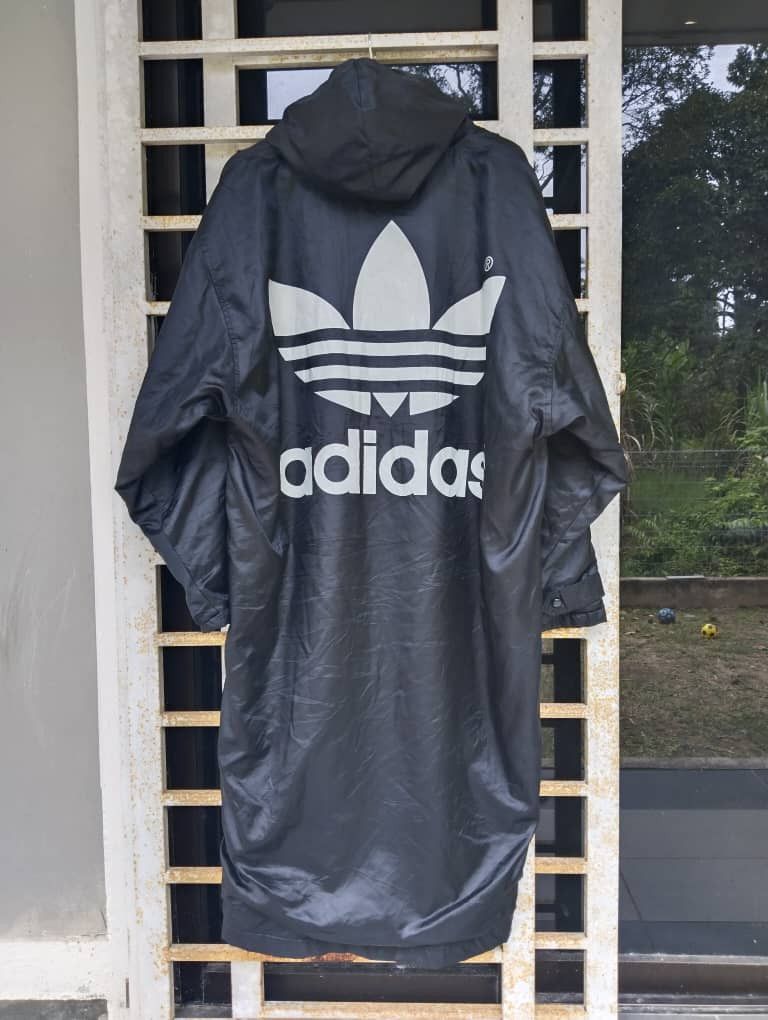 Adidas × Jeremy Scott Vintage Adidas Long Jacket Big Logo Size US L / EU 52-54 / 3 - 1 Thumbnail