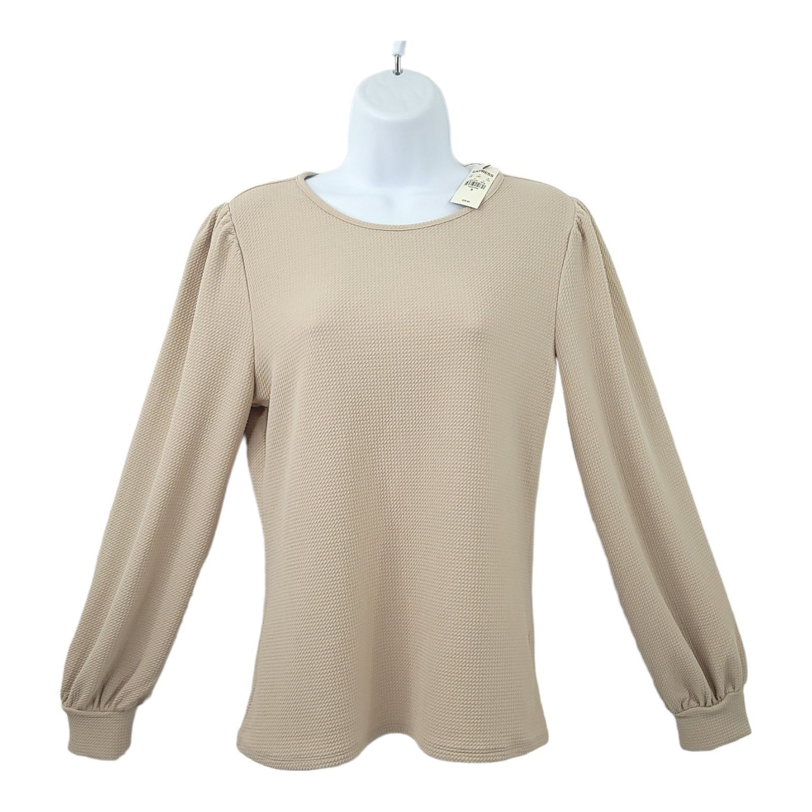 Express Express Top Womens M Waffle Textured Knit Fairycore Coquette Size M / US 6-8 / IT 42-44 - 1 Thumbnail