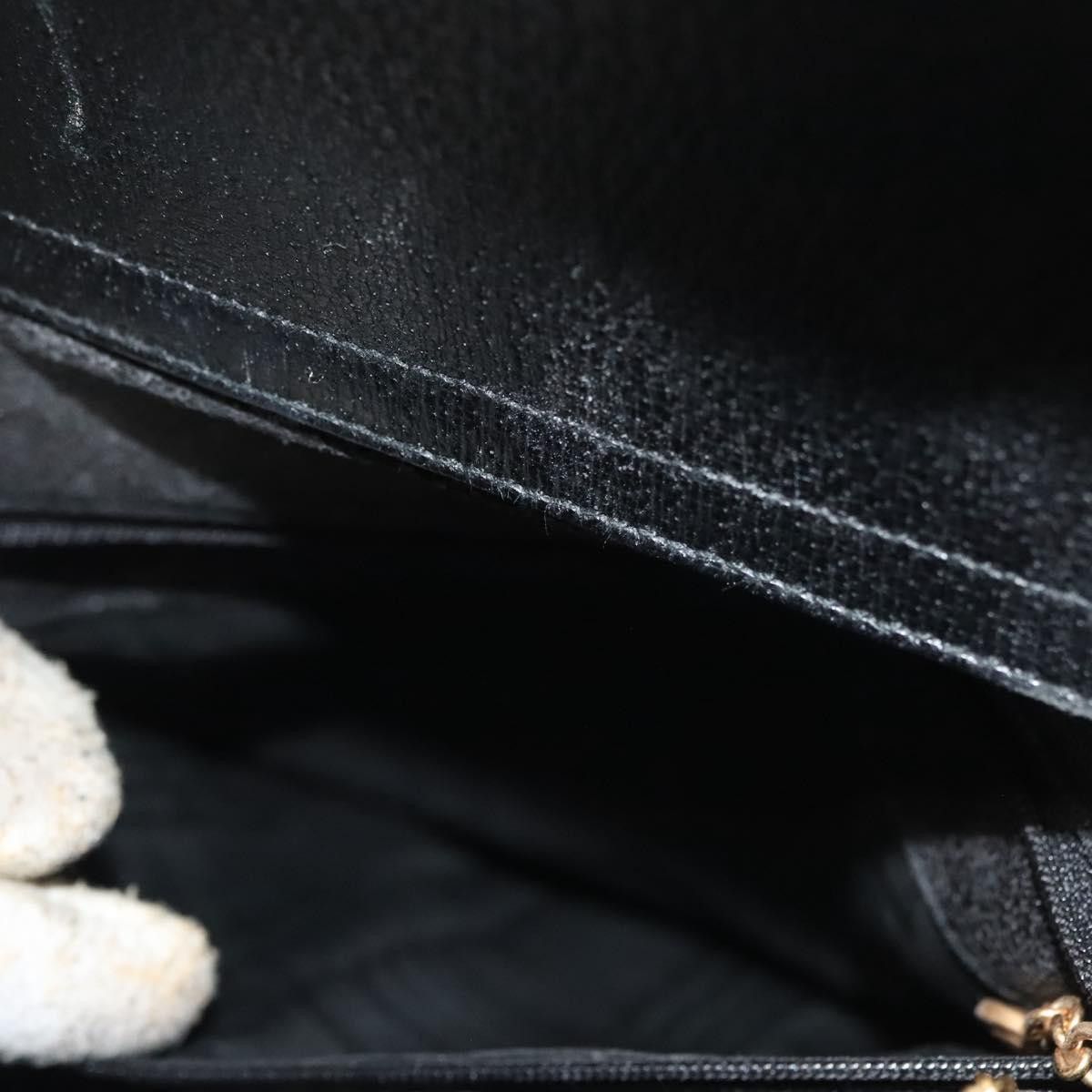 Gucci GUCCI Bamboo Hand Bag Leather Black Gold 002 1186 002 1186 Size ONE SIZE - 18 Thumbnail