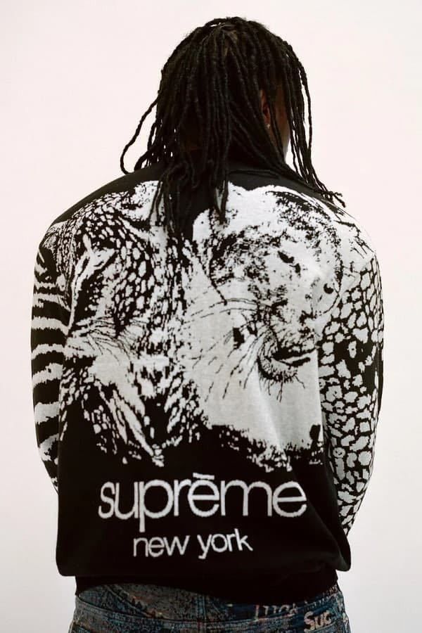 Supreme Supreme Big Cats Jacquard L/S Top Orange - 23SS Size US L / EU 52-54 / 3 - 3 Thumbnail