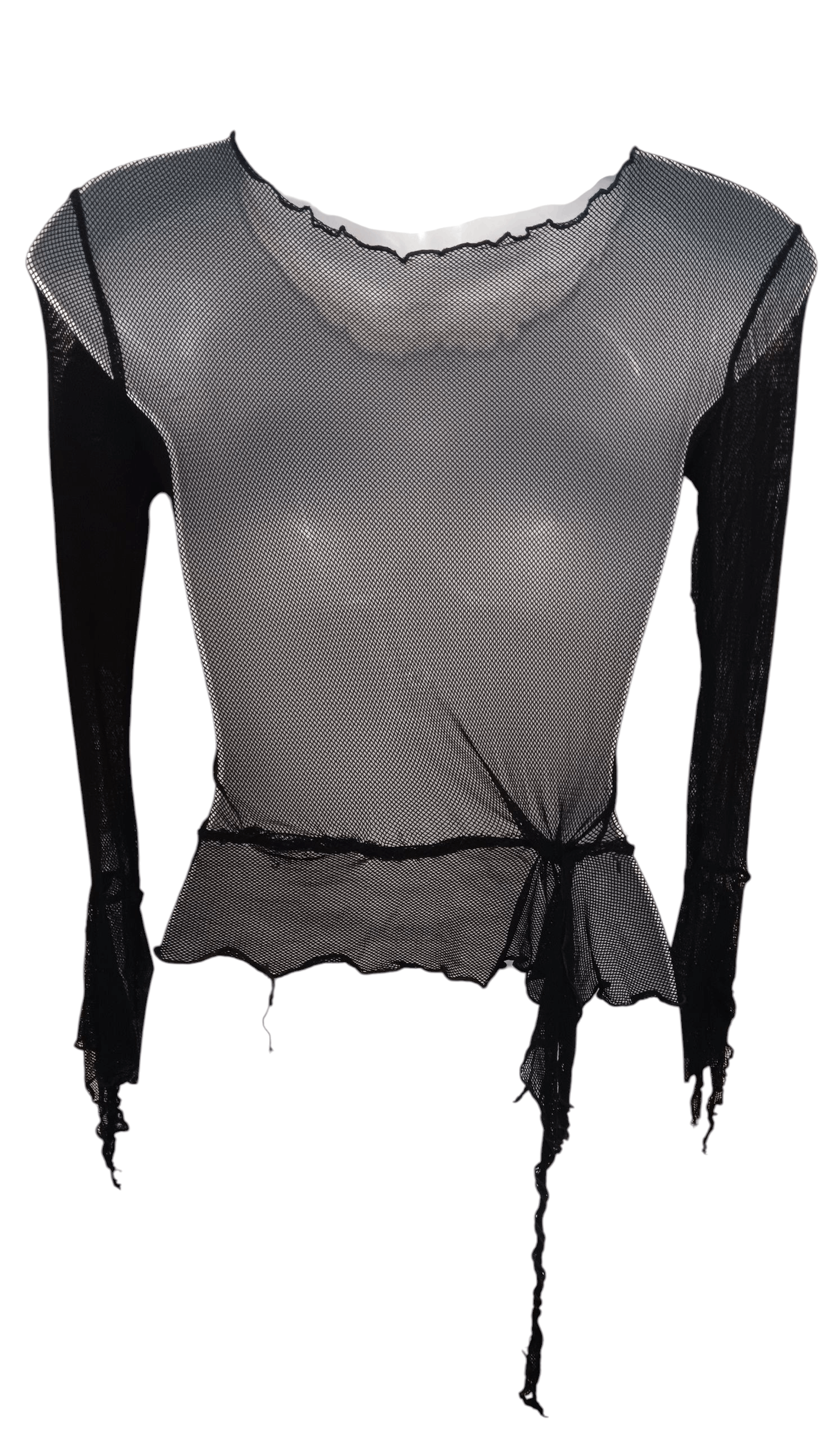 Japanese Brand UNKNOWN MESH ASYMMETRICAL PUNK GOTHIC SHIRT Size M / US 6-8 / IT 42-44 - 2 Thumbnail