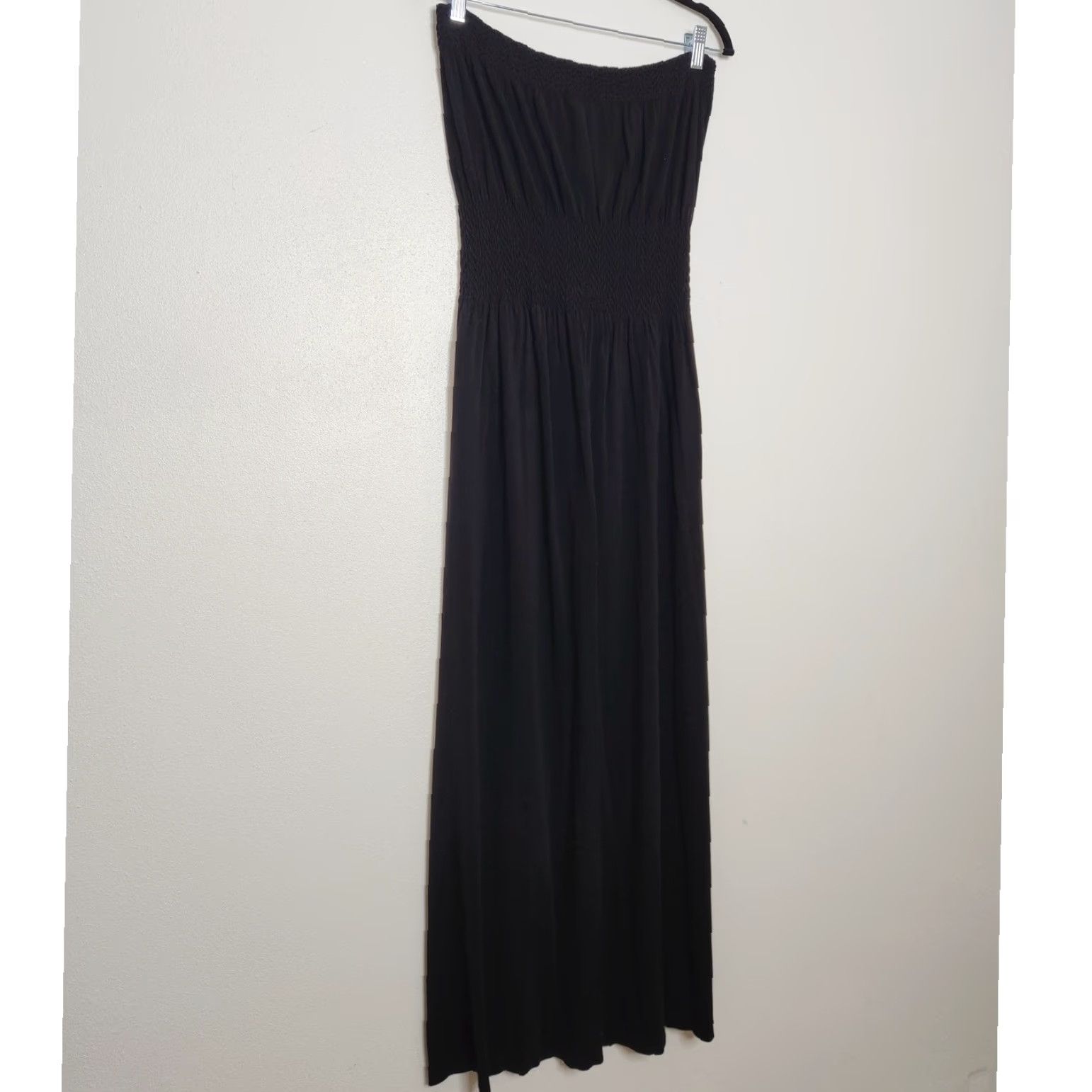 Vintage VINTAGE Soho Girls Tube Top Maxi Dress Black L M/L Woman Long Dress 52 15 Rayon Fairy Whimsy Goth 90s Girls Mens Womens Size L / US 10 / IT 46 - 2 Thumbnail
