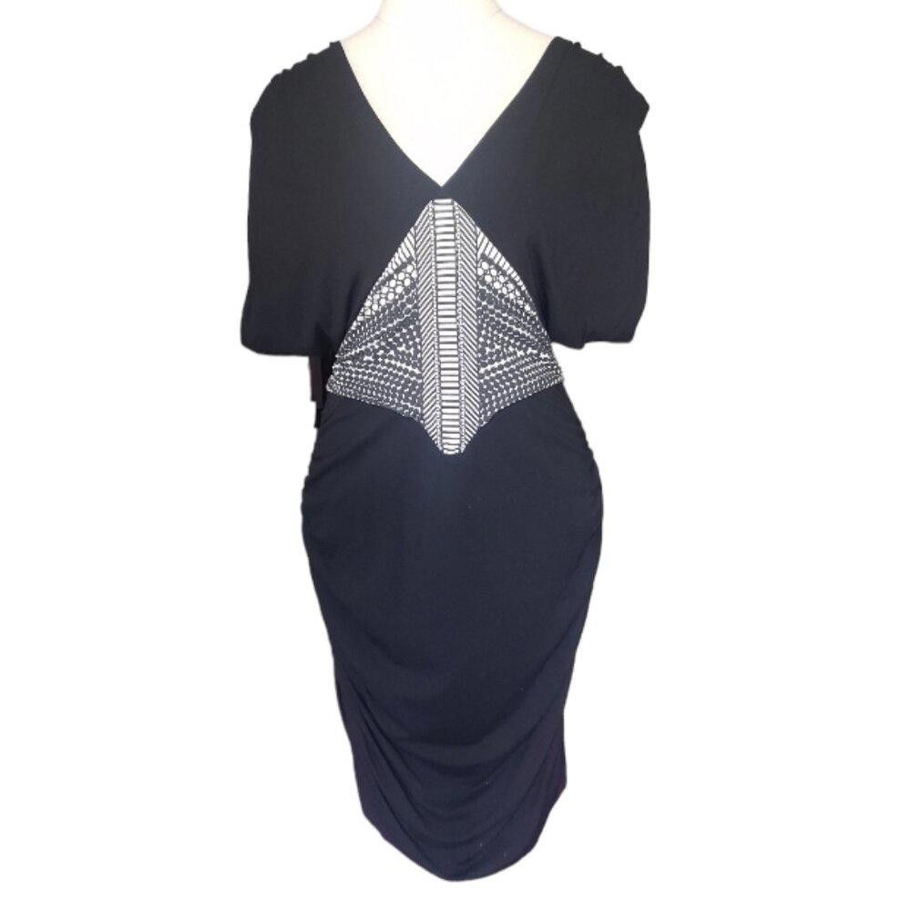 Nicole Miller CT786 Nicole Miller Black and White Sleeveless Sexy Dress S Size S / US 4 / IT 40 - 1 Thumbnail