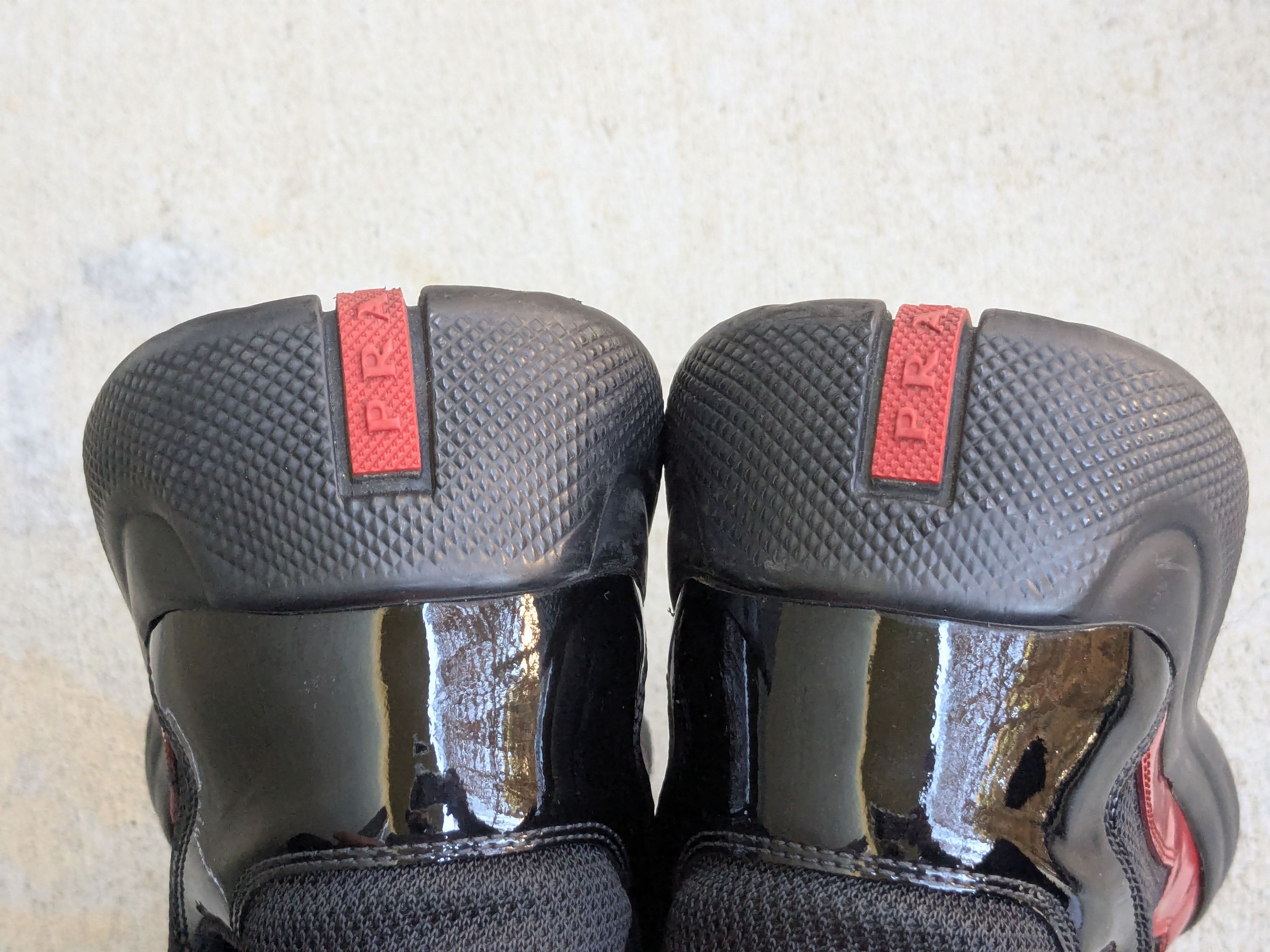 Prada Prada America's Cup Sneakers Red Black Patent 10 Black Size US 10 / EU 43 - 14 Thumbnail