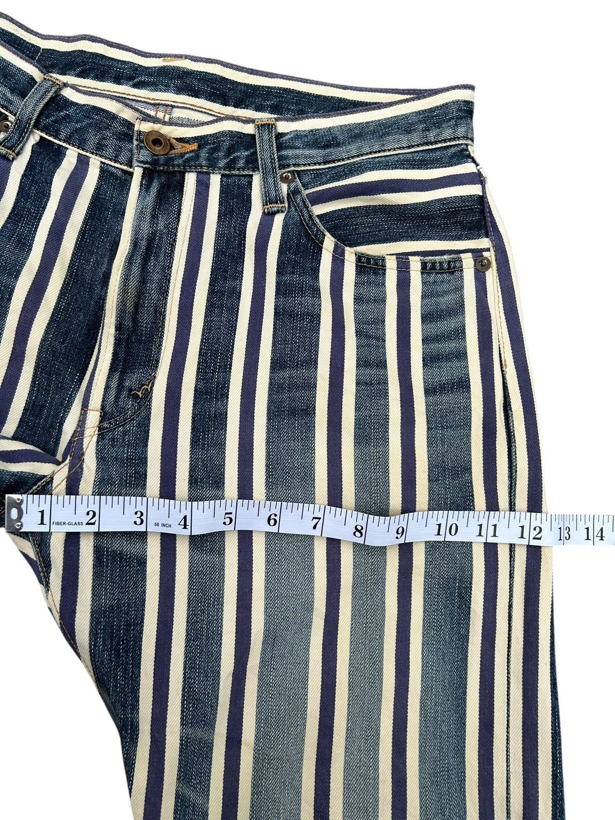 Kapital Vintage Edwin 505 Selvedge Stripe Japanese Denim Jeans Size US 32 / EU 48 - 15 Thumbnail
