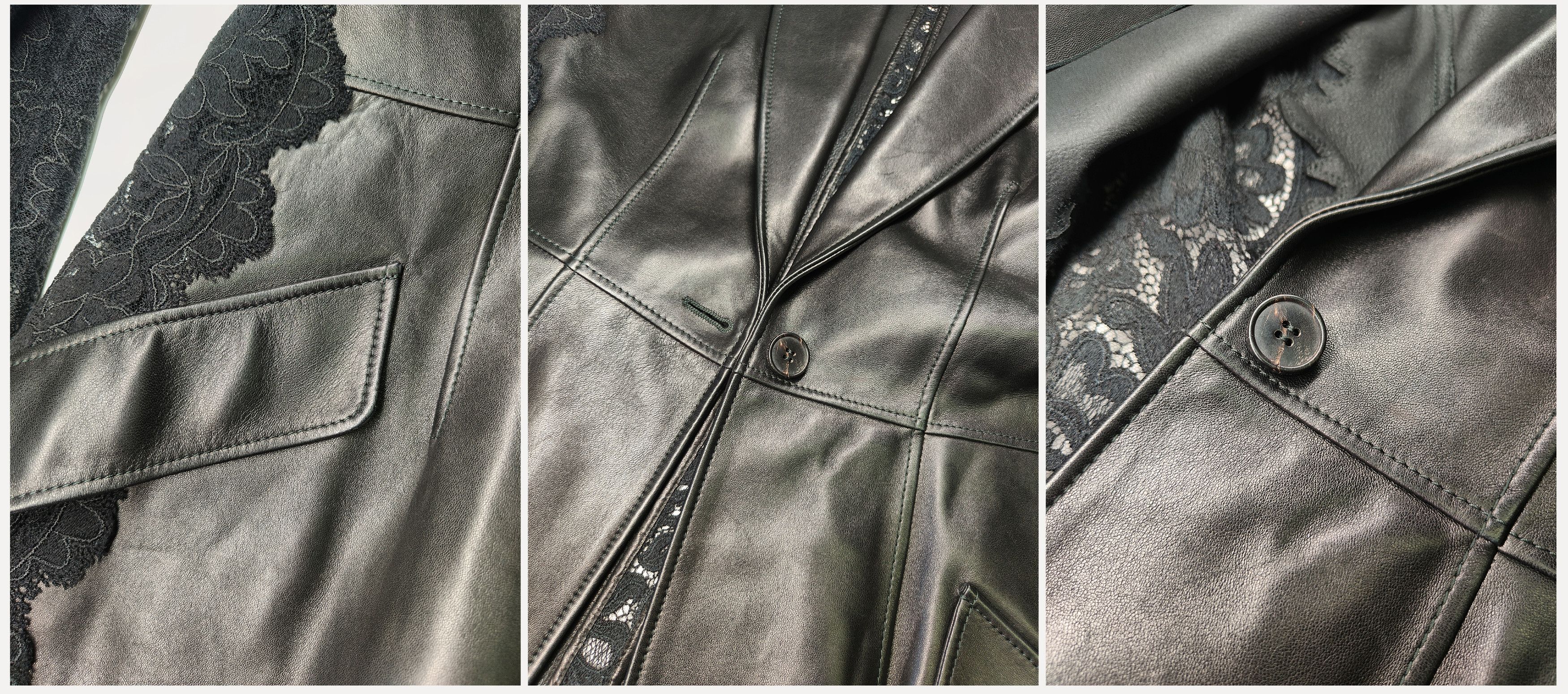 Alexander McQueen ALEXANDER McQUEEN_ S/S 2020 _ LACE _ LAMB LEATHER BLAZER Size S / US 4 / IT 40 - 4 Thumbnail