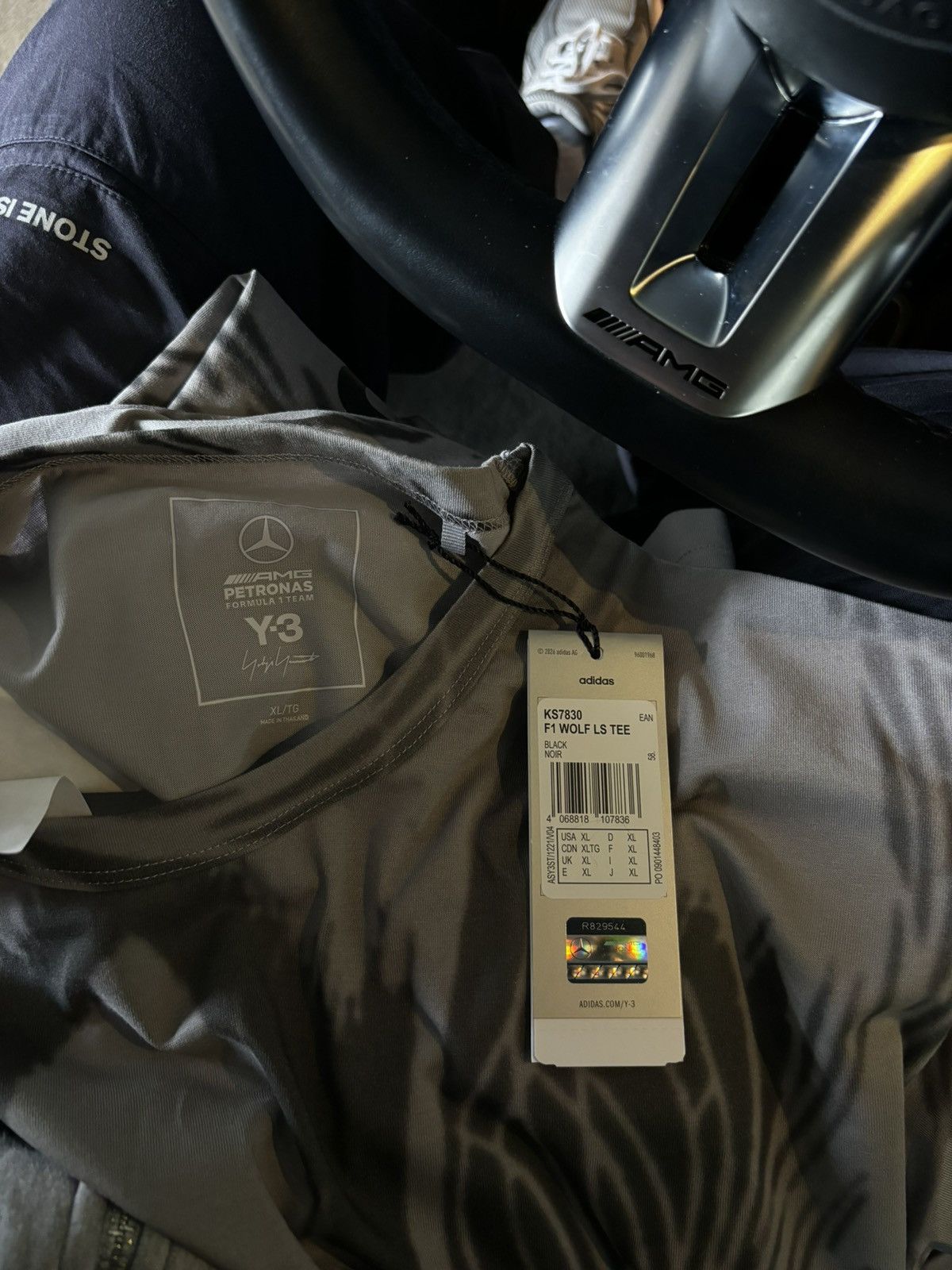 Adidas × Y-3 Adidas x Y-3 x AMG Mercedes F1 Team Wolf LongSleeve T-shirt Size US XL / EU 56 / 4 - 9 Thumbnail