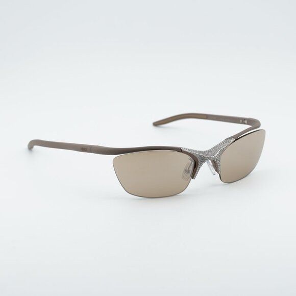 Fendi Fendi FE40176U 46G Sunglasses Beige Rimless Cat Eye Frame Size ONE SIZE - 6 Thumbnail