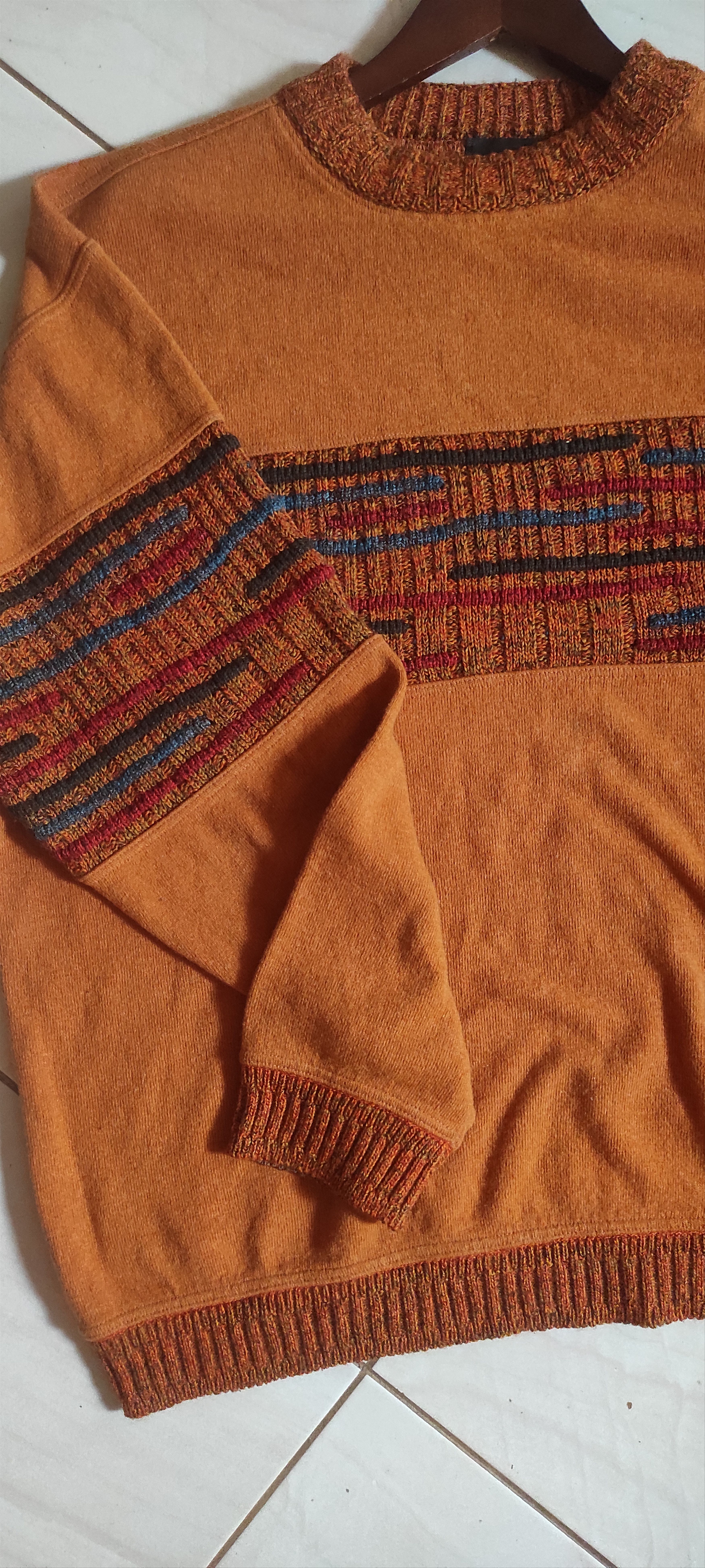 Carlo Colucci Carlo Colucci Sweater Multicolor Striped Knit Pullover 90s Size US XL / EU 56 / 4 - 4 Thumbnail
